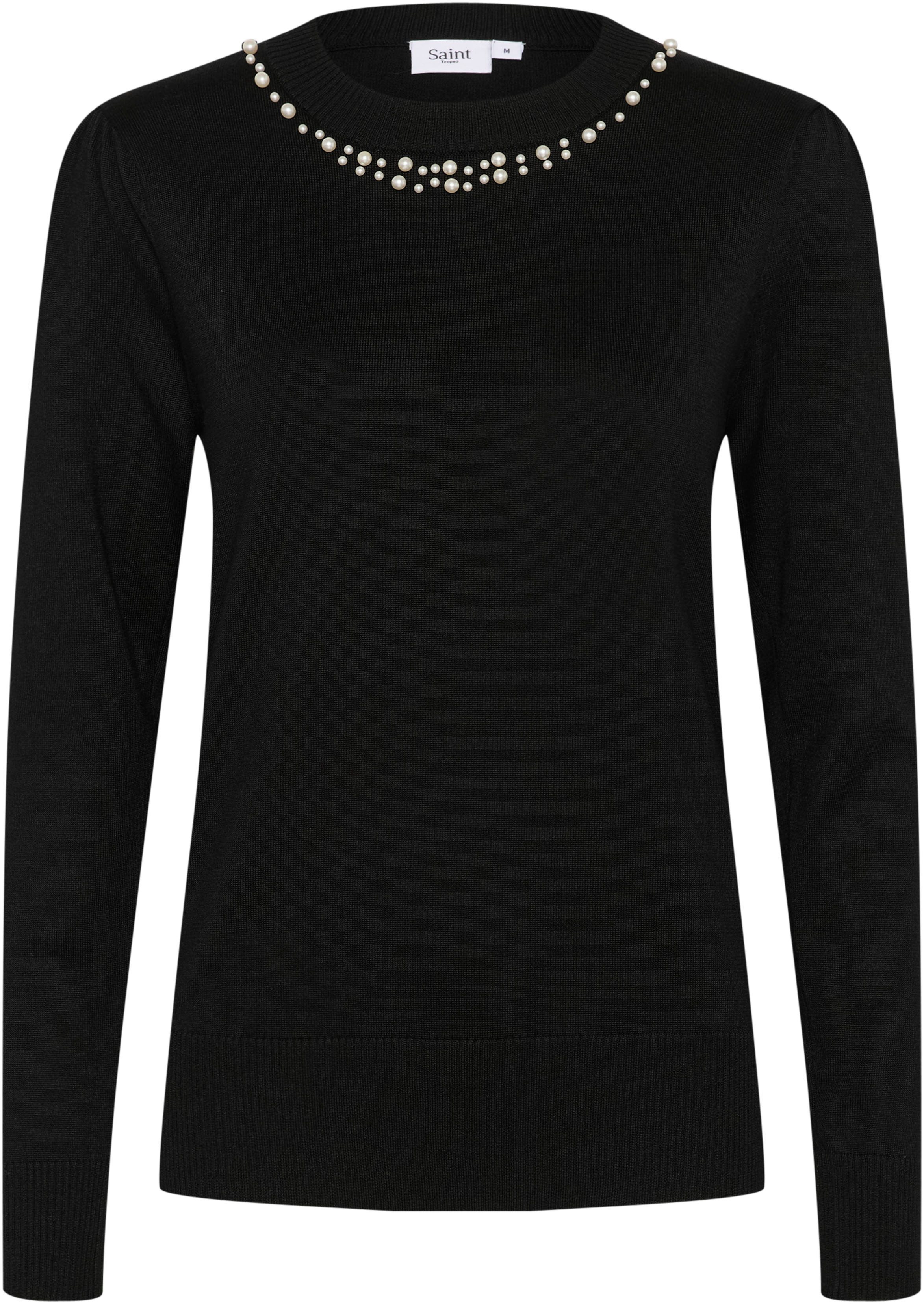 Saint Tropez Trui met ronde hals TemmaSZ met sierkraaltjes