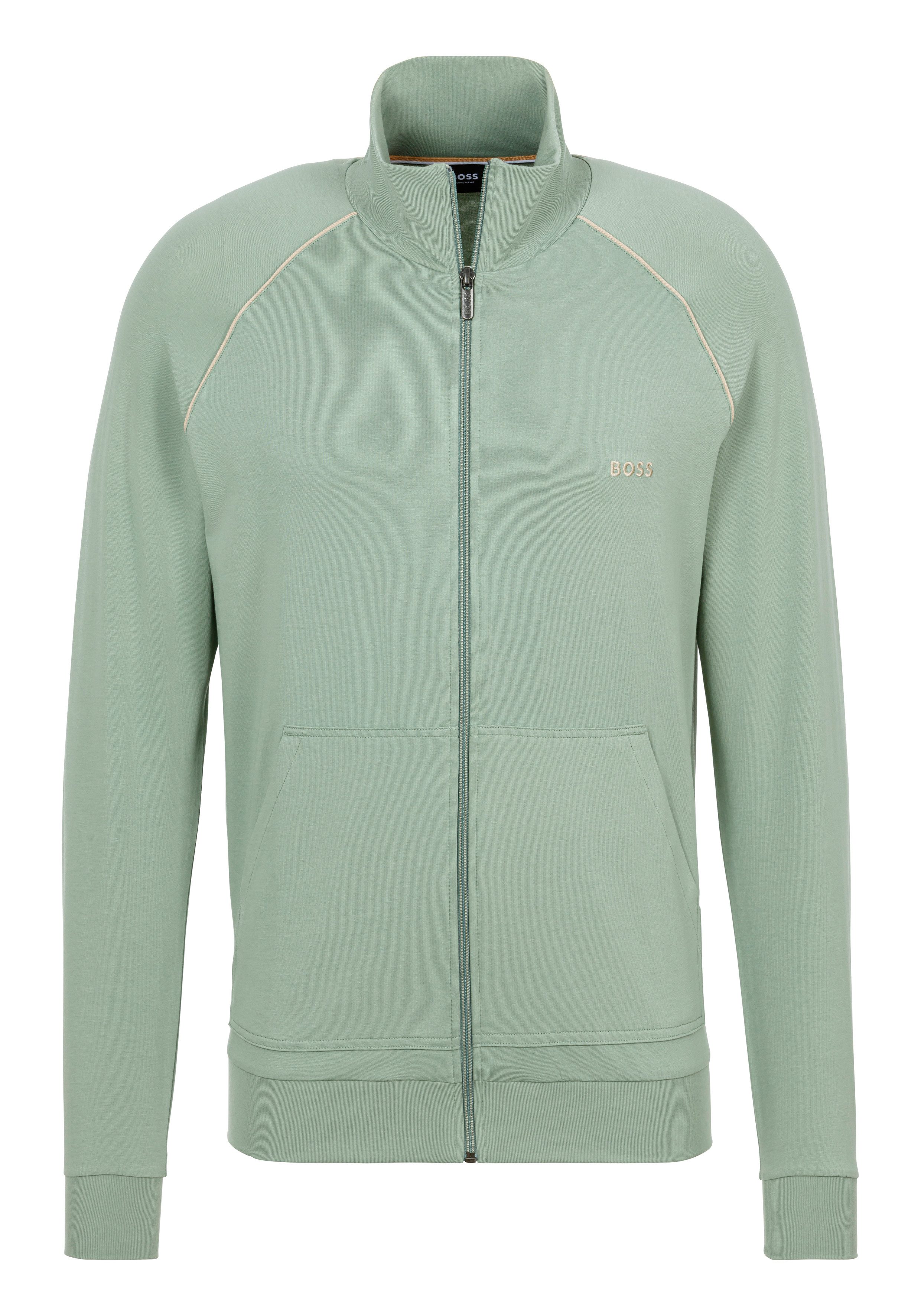 Boss Sweatjack met labelstitching model 'Mix&Match'