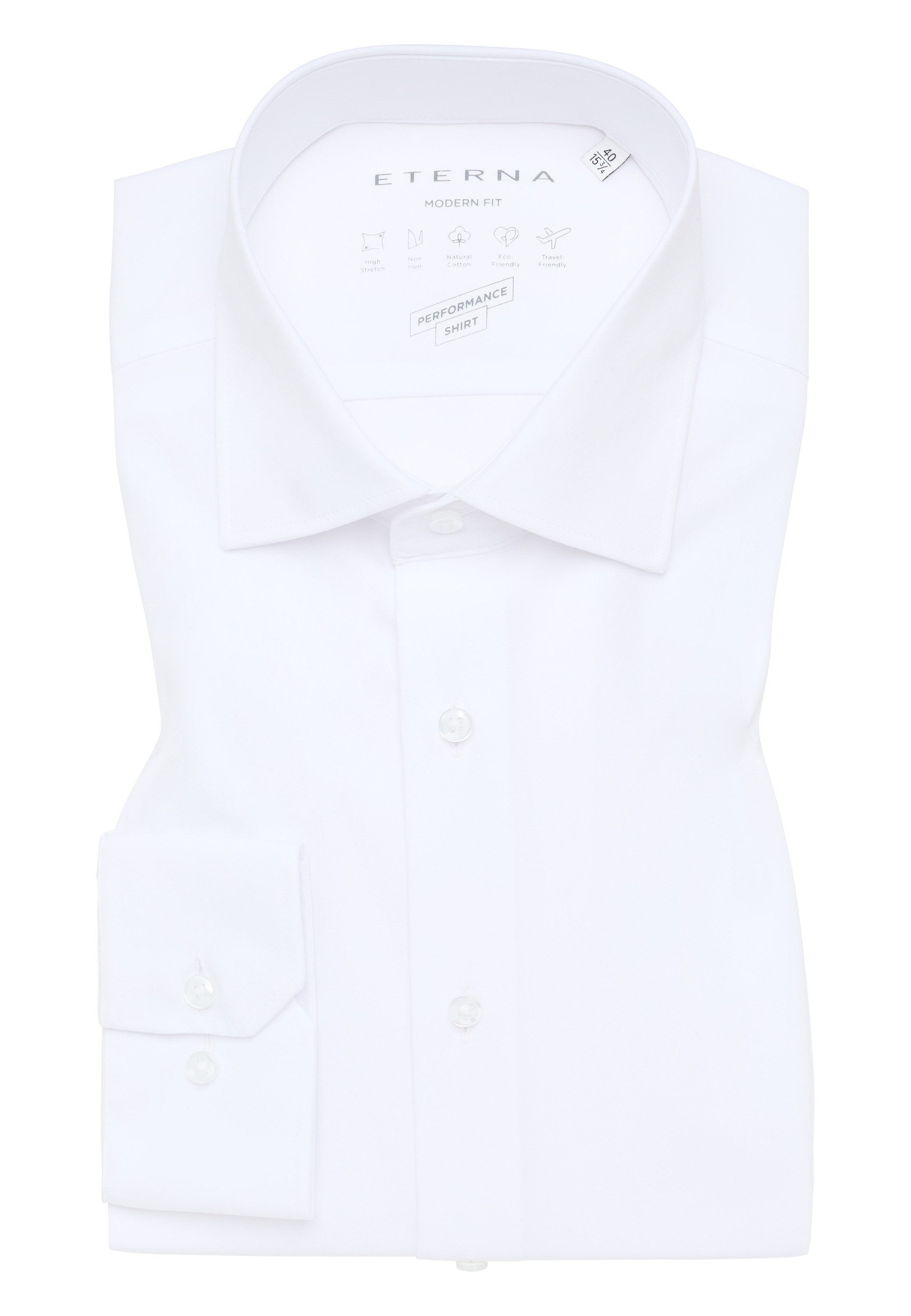 Eterna Overhemd met lange mouwen MODERN FIT NON IRON (strijkvrij)