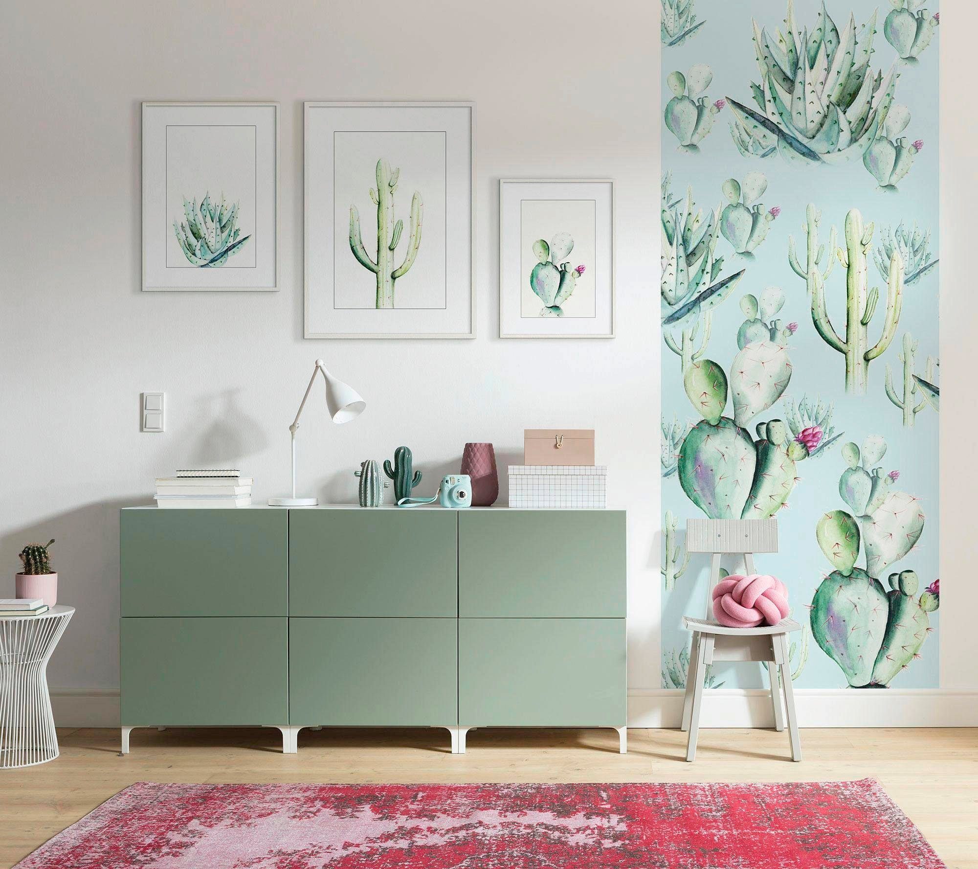 Komar Wanddecoratie Aloe Watercolor Wanddecoratie - zonder lijst (1 stuk)