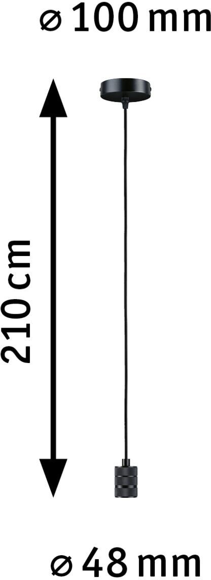 Paulmann Hanglamp TILLA E27, max. 1x60W E27, 230V, stof/metaal (1 stuk)