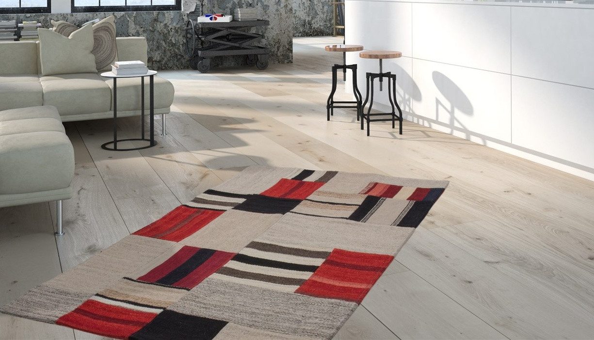 Kayoom Vloerkleed Radical 240 Handgeweven jacquard-kilim, hoogwaardige materiaalcombinatie