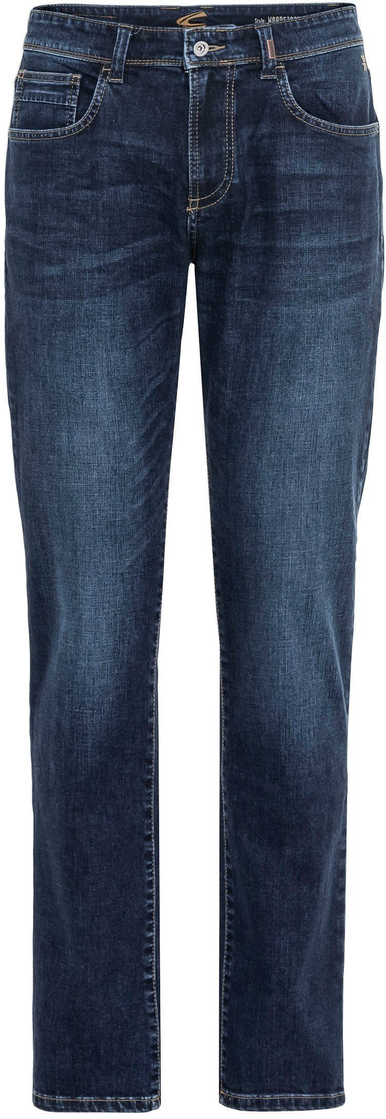 camel active 5-pocket jeans Woodstock met stretch heren slim fit jeans maat 40 blauw