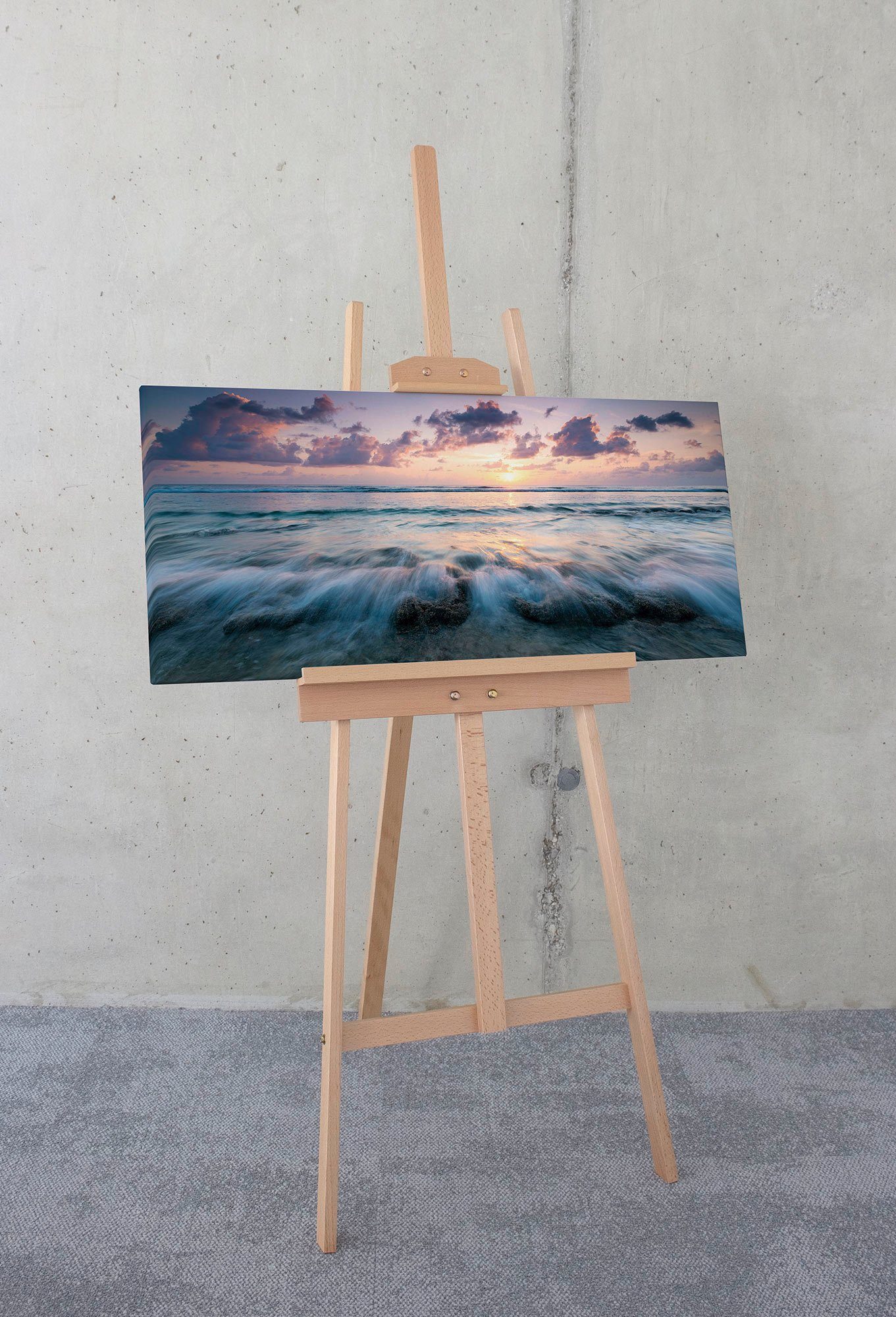Komar Artprint op linnen Gebroken Golven - Afmeting 90 x 40 cm (1 stuk)