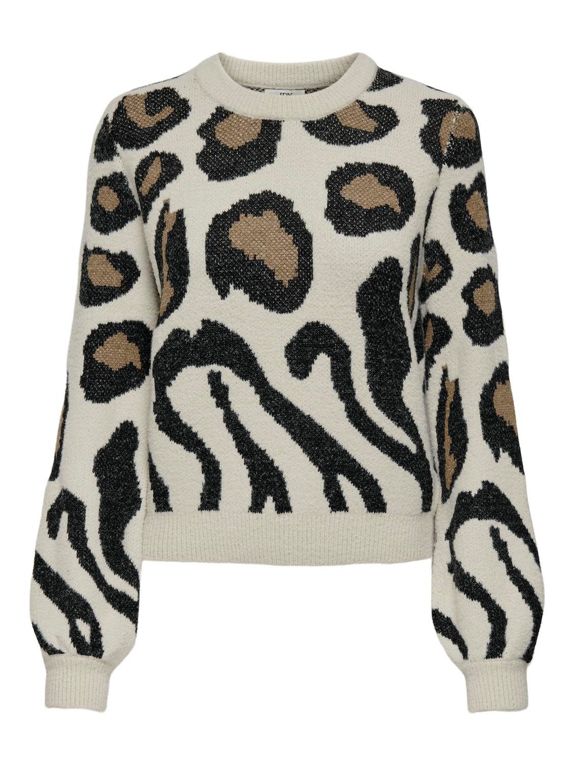 JDY Gebreide trui LORRAINE ANIMAL L S PULLOVER KNT NOOS