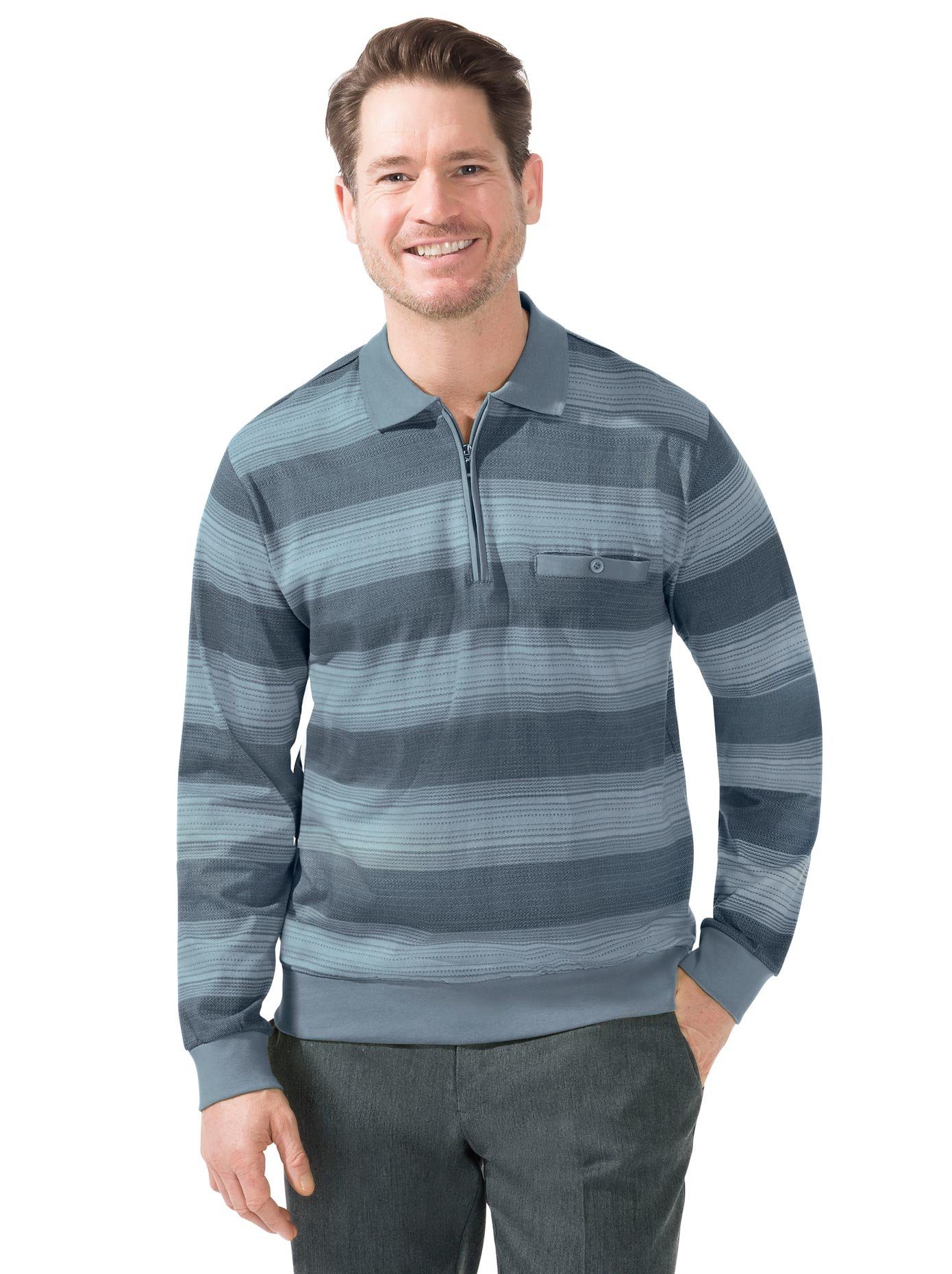Marco Donati Poloshirt Shirt met lange mouwen (1-delig)