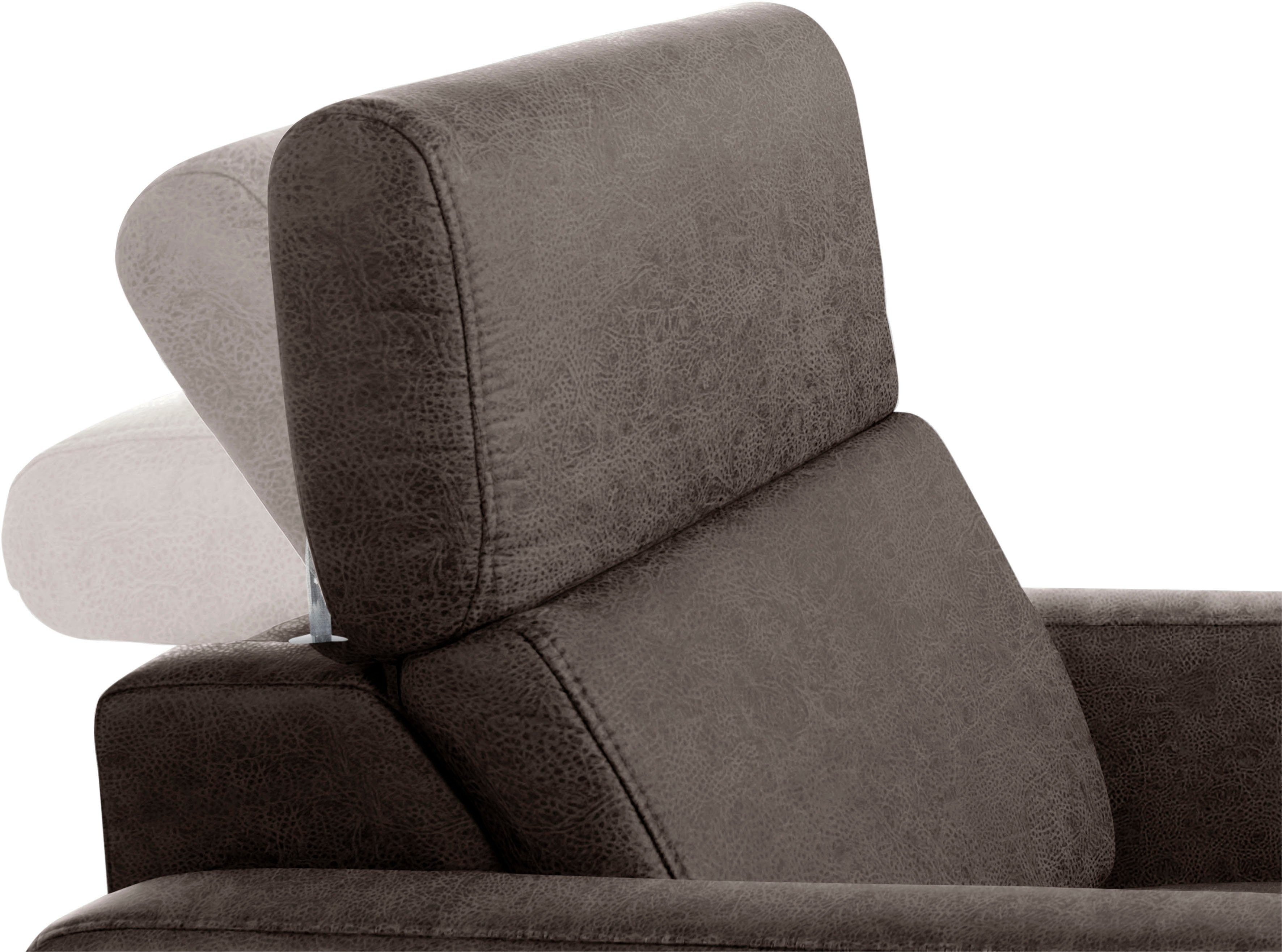 sit&more Fauteuil Bologna met binnenvering, met verstelbare hoofdsteun