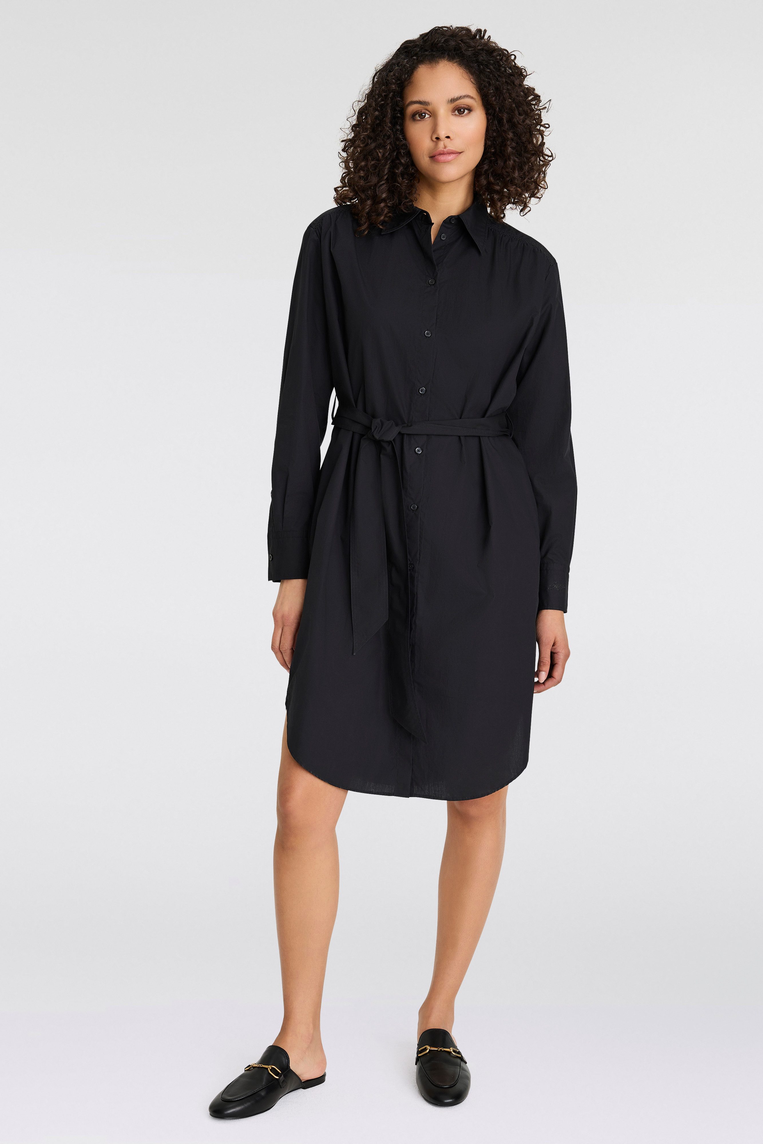 Boss Orange Blousejurk met ajpur detail dames blousejurken maat 42 zwart