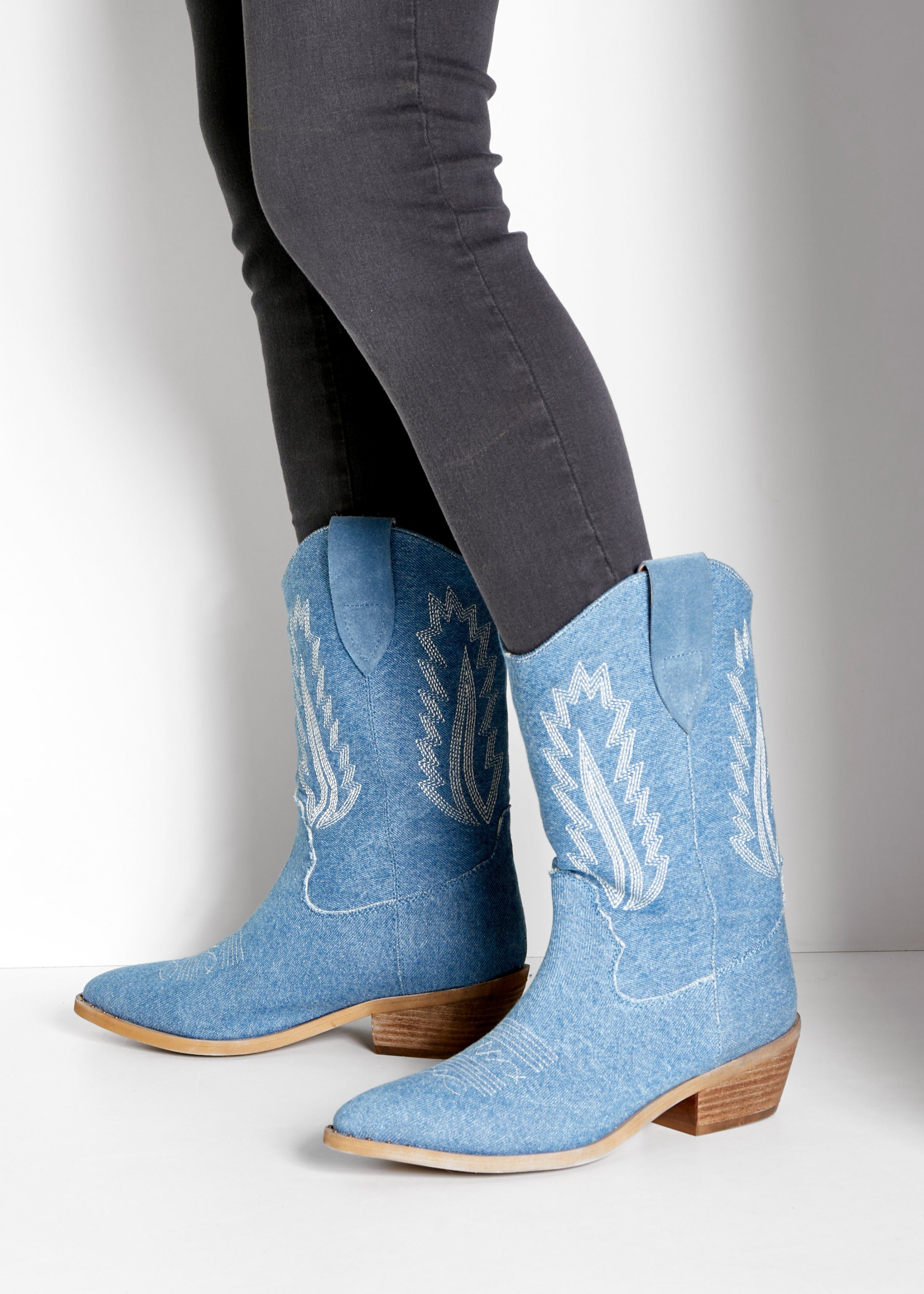 Lascana Cowboy boots Cowboy enkellaars, western enkellaars, ankleboots in denim-look