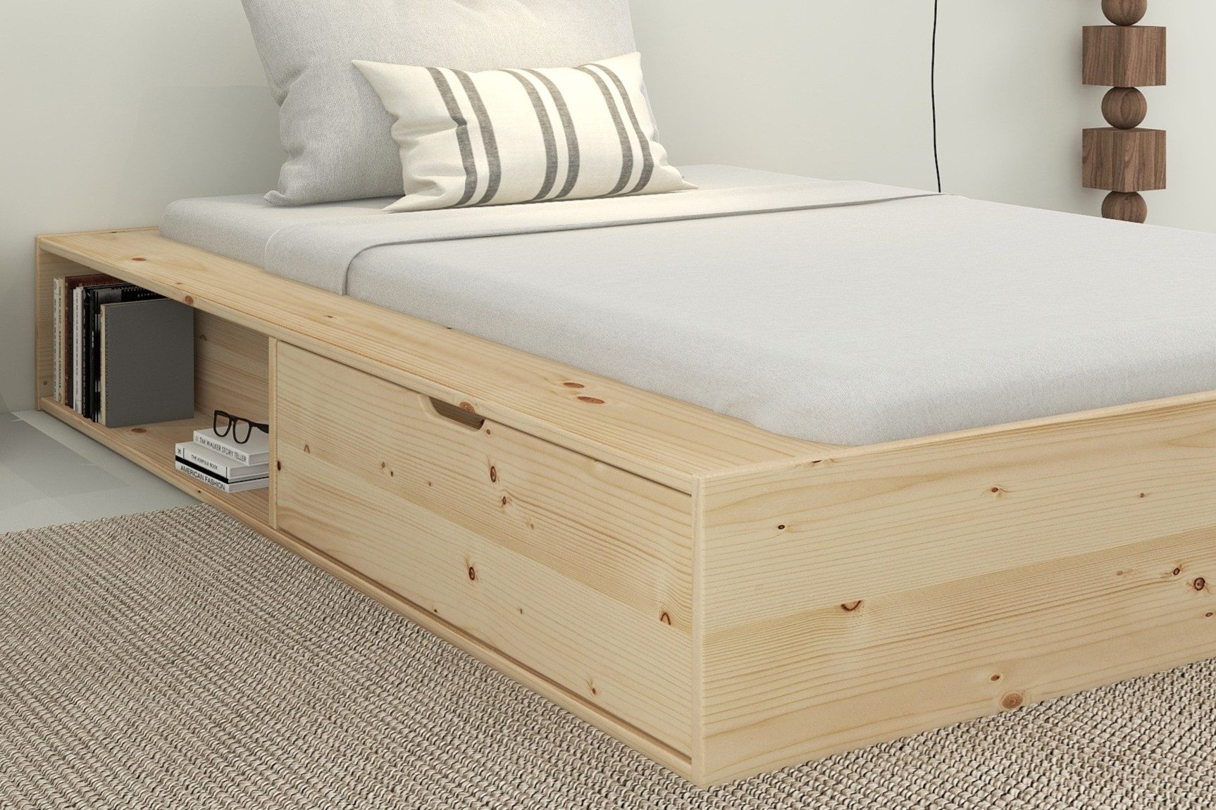 Home affaire Massief houten ledikant Erno, OTTOs keuze, BESTSELLER, opbergbank futonbed, 275KG belastbaar