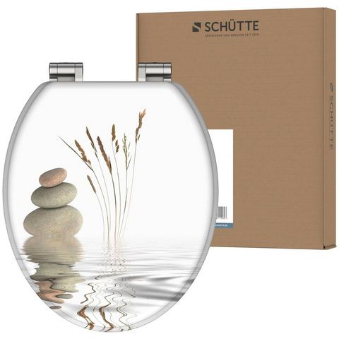 Schütte Toiletzitting Balance Toiletdeksel met softclosemechanisme en houten kern, toiletbril geschi