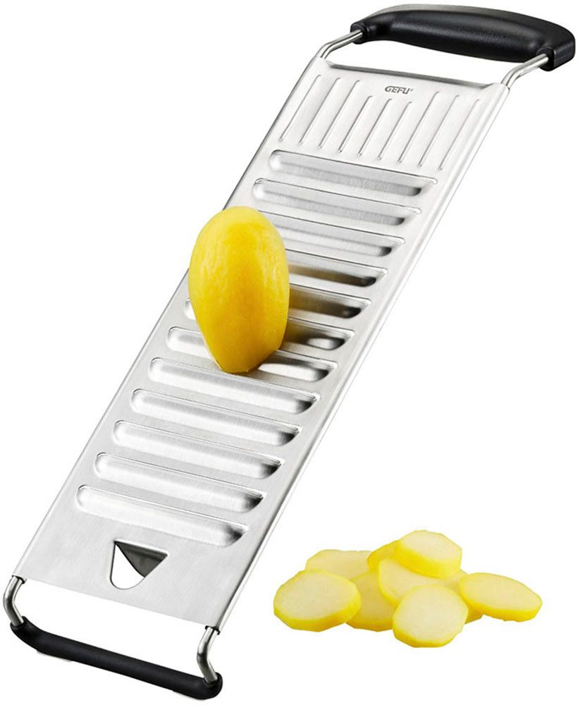 GEFU Groenteschaaf PATO 12 messen voor gelijkmatige aardappelschijven (1 stuk) keukenmessen zilver
