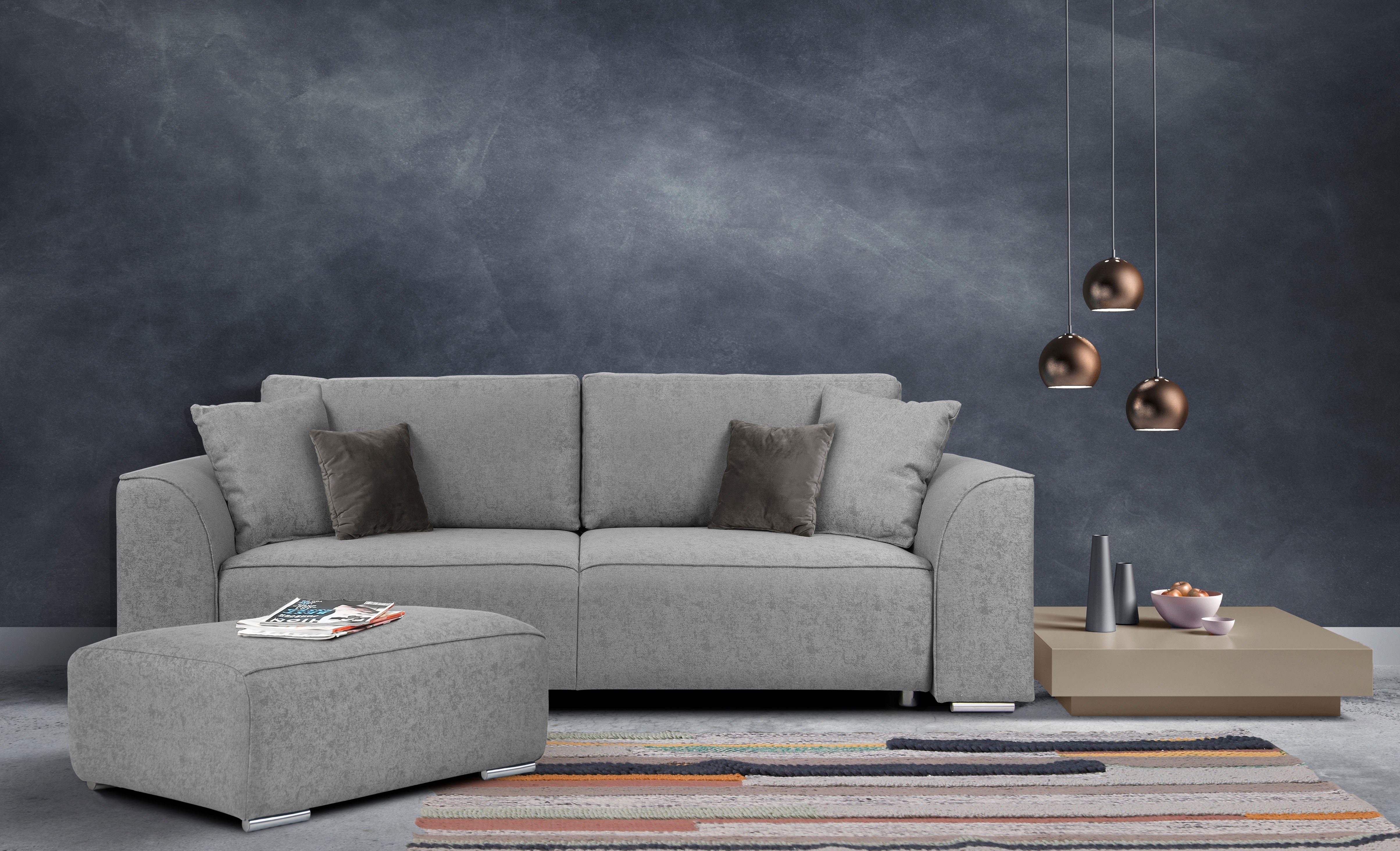 INOSIGN 3-zitsbank BEATRICE optionele slaapbank met bedlade, B/D/H 250/107/92 cm