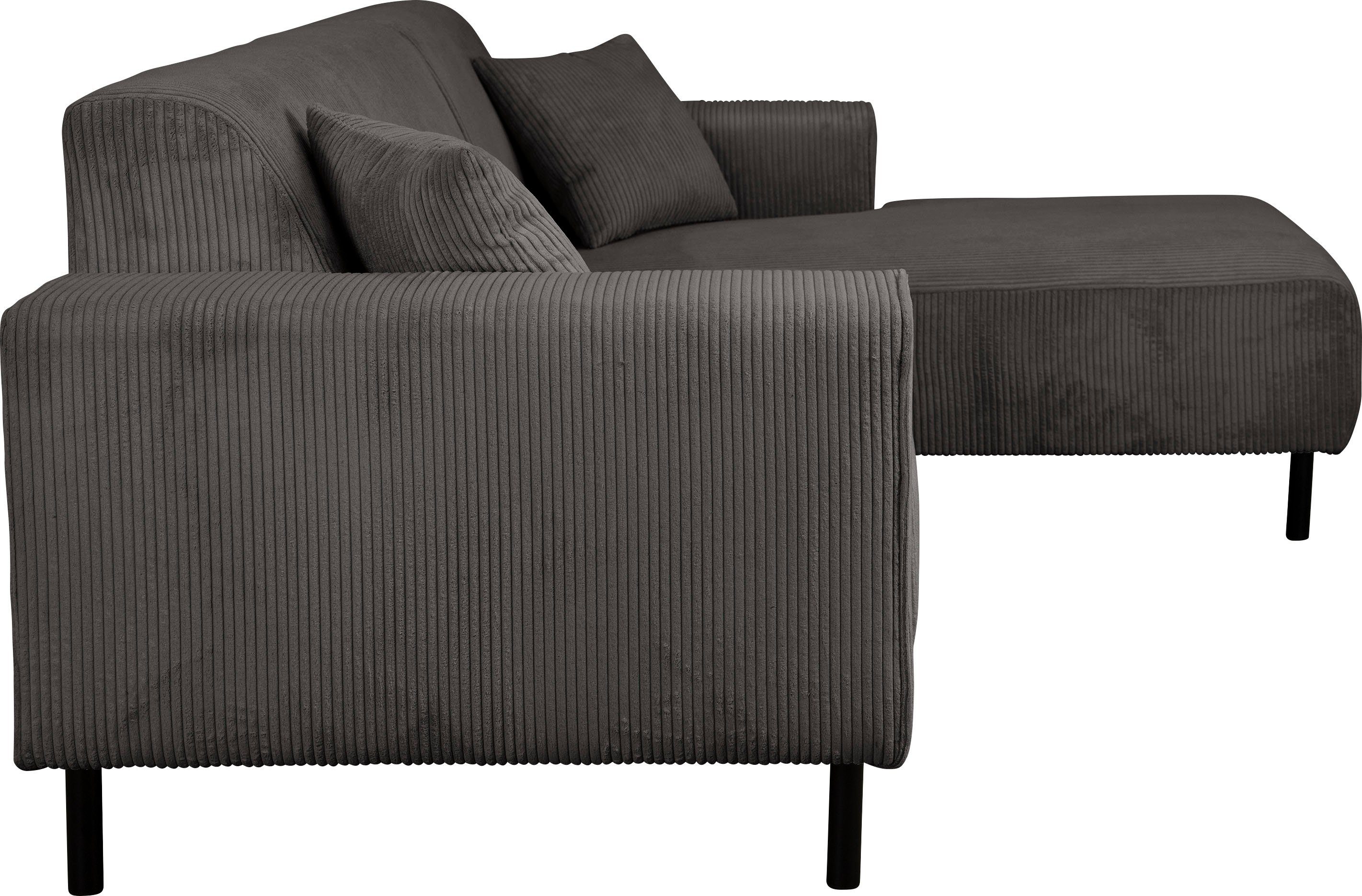 Home affaire Hoekbank ARROS L-vorm met golfondersteuning, afmetingen B/D/H: 235/163/81 cm incl. sierkussens, met recamiere rechts/links bestelbaar, ook in cord