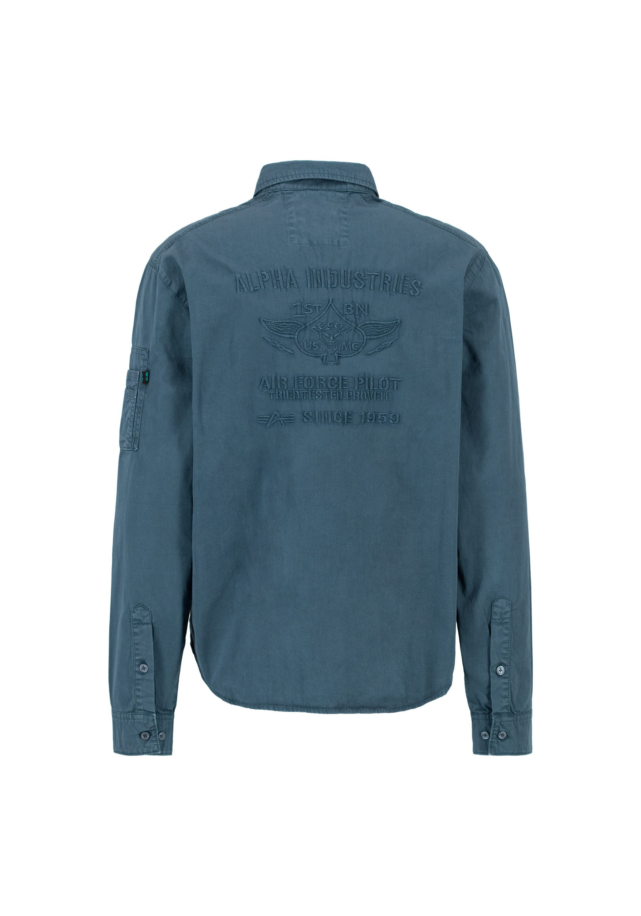 Alpha Industries Oversized shirt Alpha Industries Men - Shirts Air Force EMB Shirt heren t-shirts maat M blauw