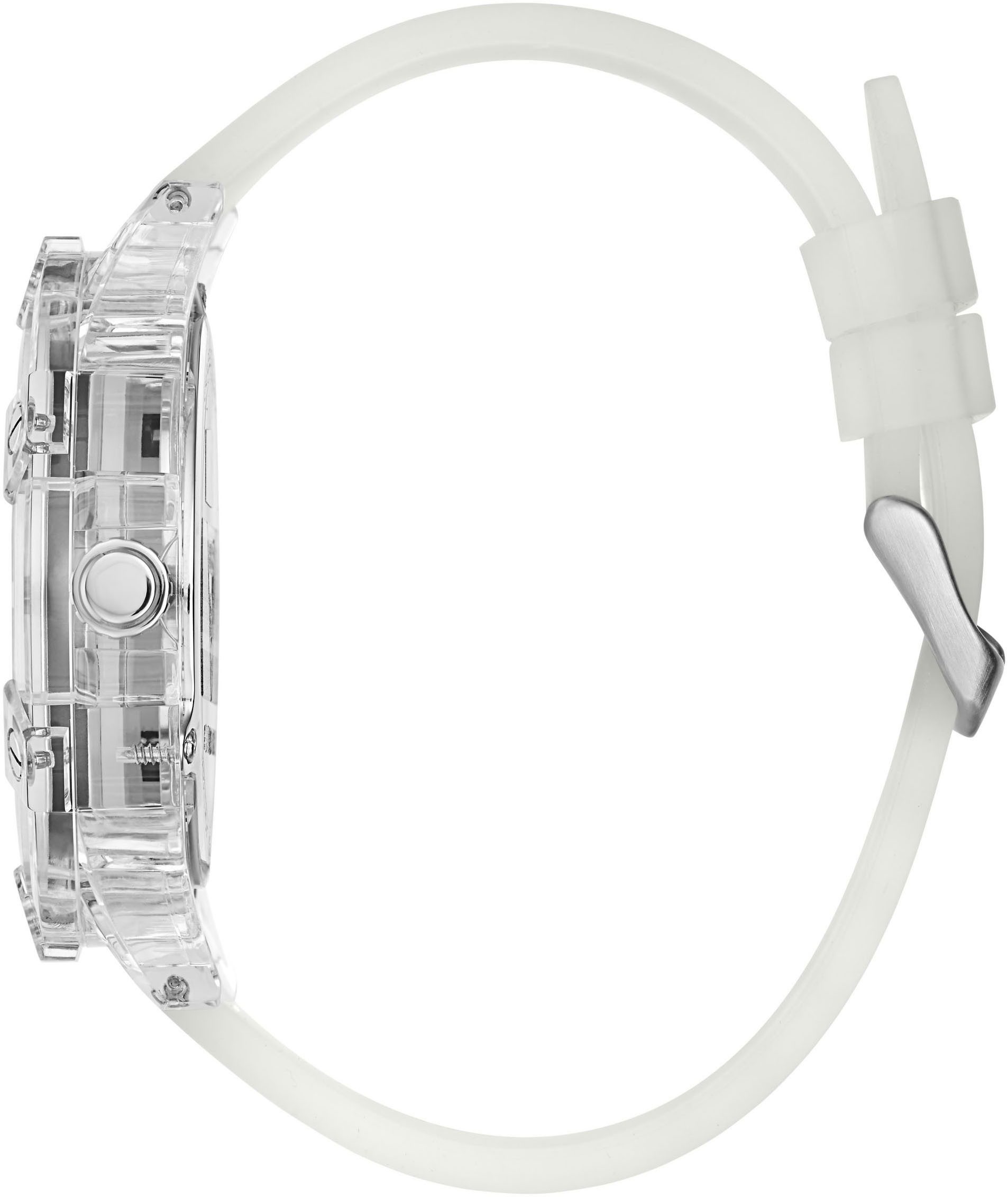 Guess Multifunctioneel horloge King Quartz horloge, polshorloge, herenhorloge, datum, weekdag, polyurethaan band