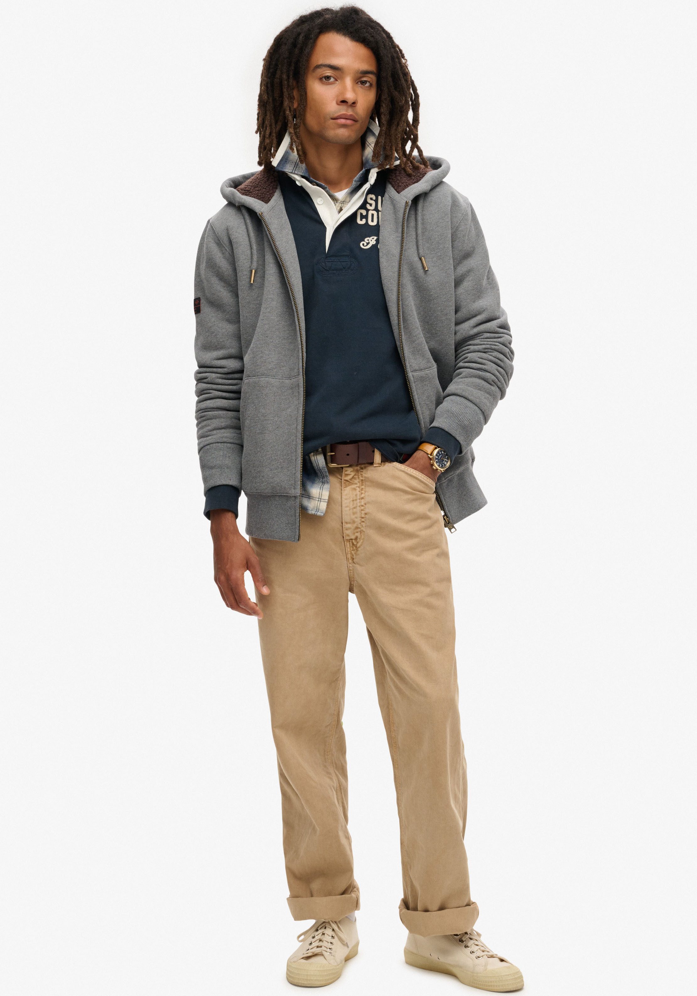 Superdry Capuchonsweatvest Borg Lined Ziphood