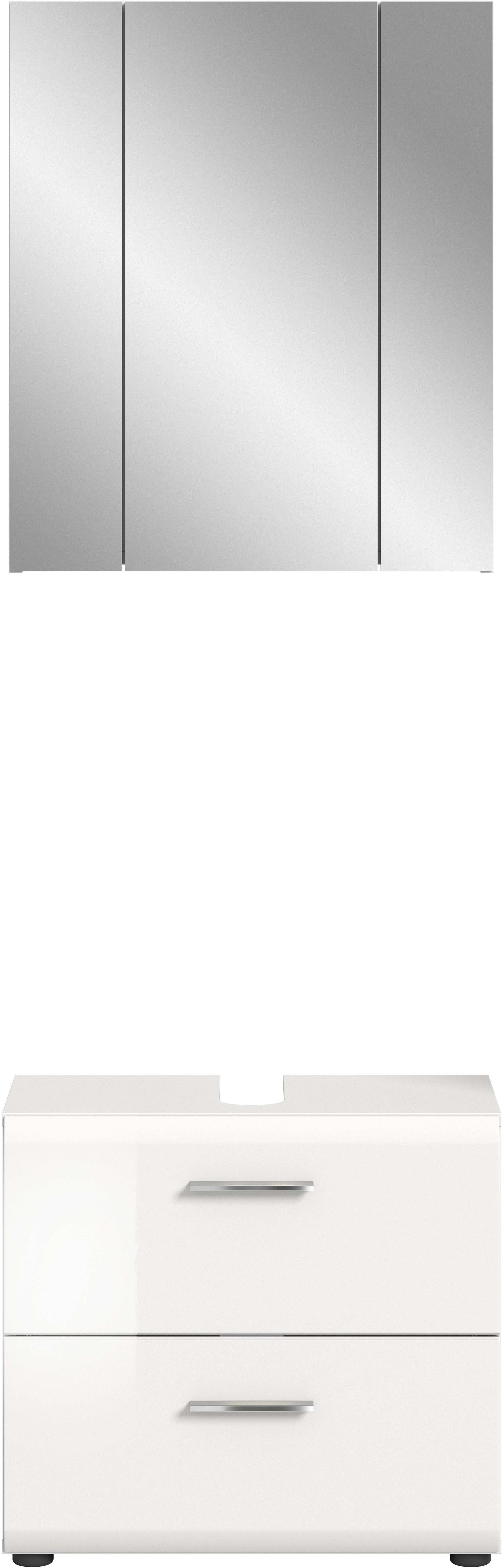 INOSIGN Badmeubelset FLORENZ, TOPSELLER!, 2-delige badcombinatie, hoogwaardige MDF-front