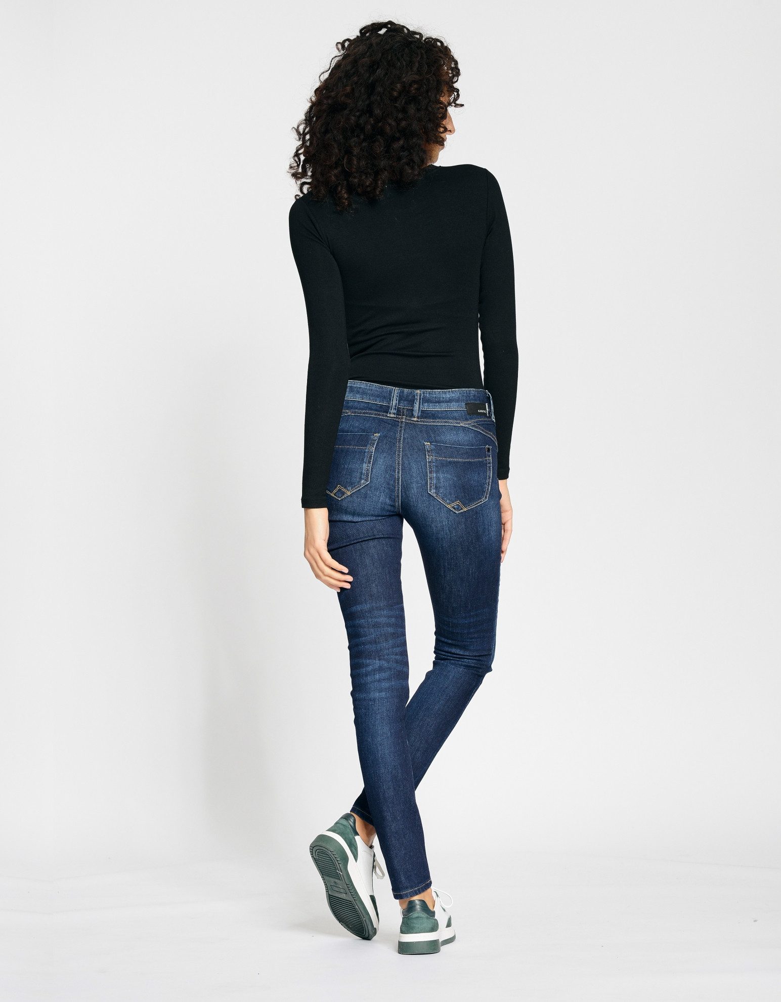 GANG Skinny fit jeans 94NIKITA met een rit-detail aan de kleingeldzakje