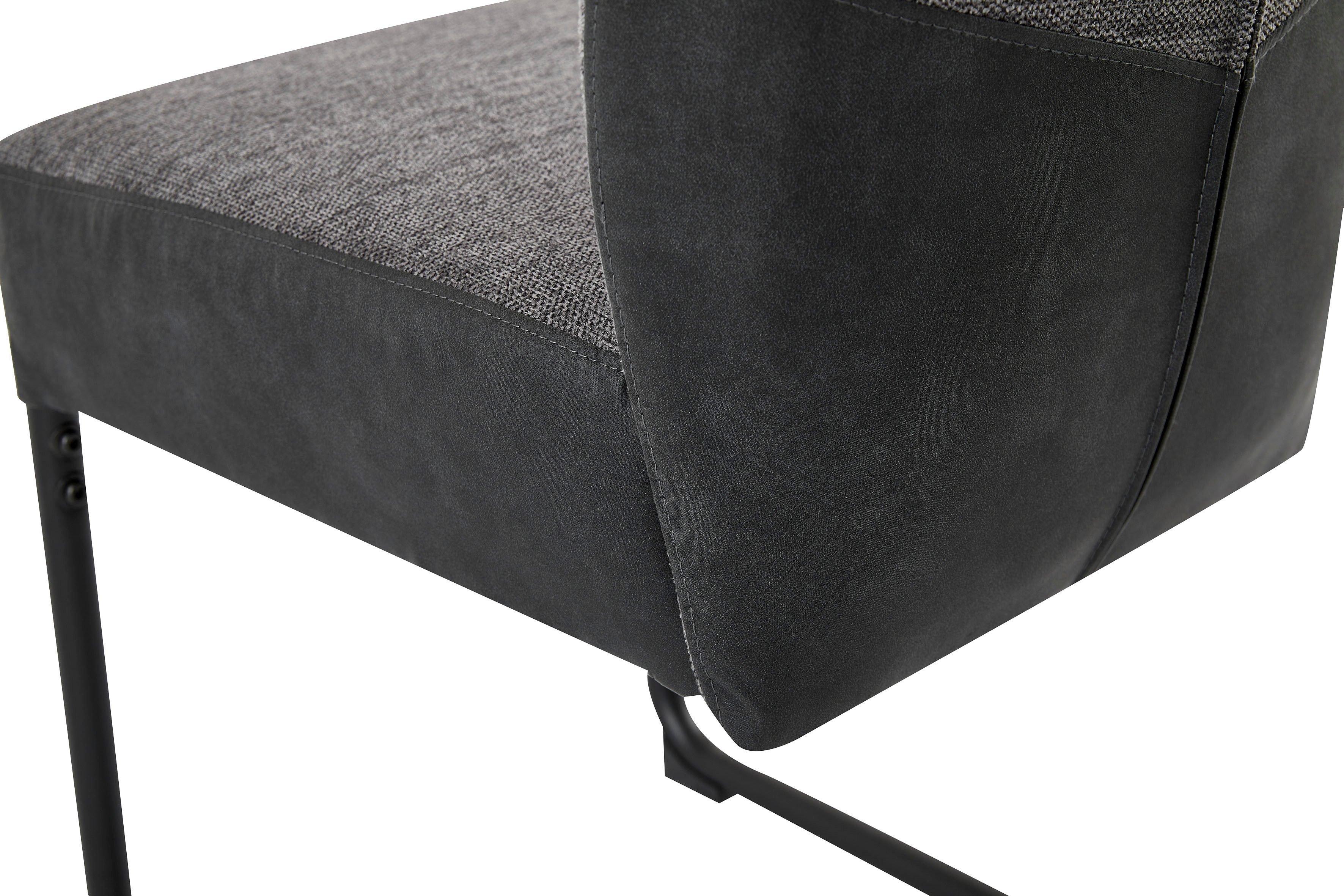 byLIVING Vrijdragende stoel Peter-XXL 2-delige set met comfortabele verenbekleding en xxl belasting tot 150 kg (set, 2 stuks)