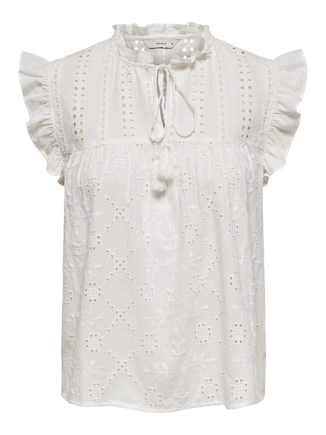 Only Shirt met broderie anglaise
