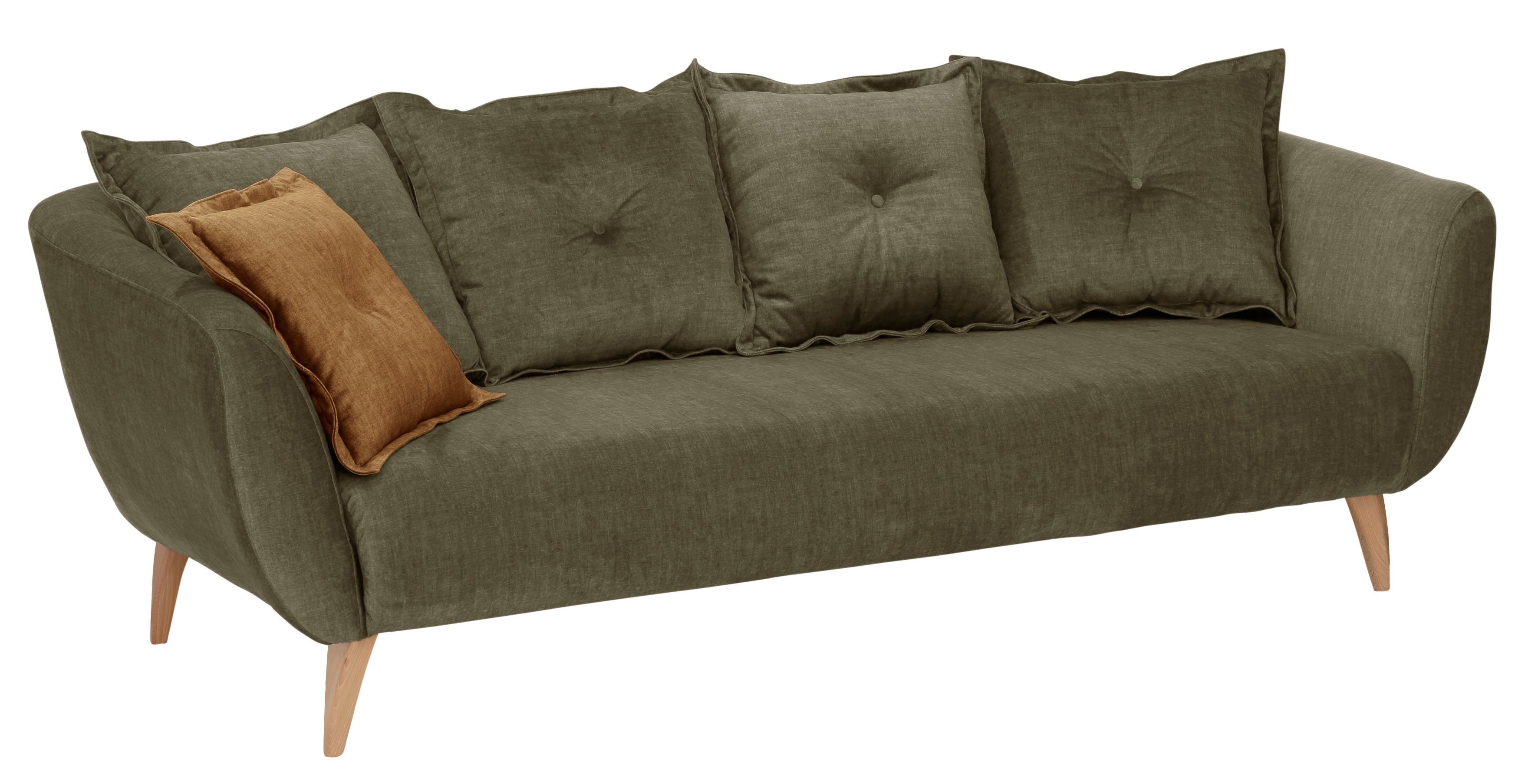 Home affaire 3-zitsbank Baggio modern en romantisch design, comfortabel