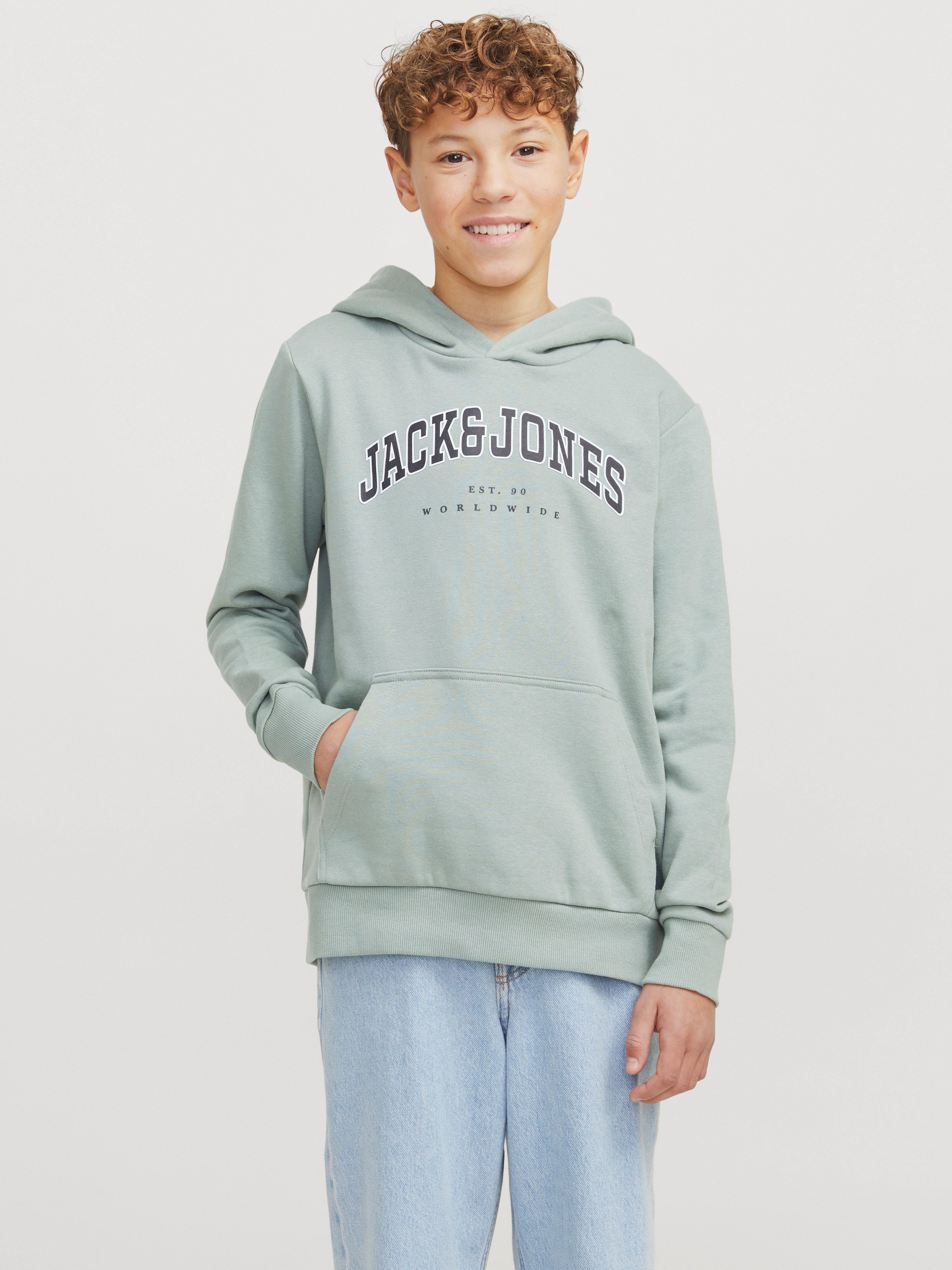 Jack & Jones Junior Hoodie JJECALEB VARSITY SWEAT HOOD NOOS JNR