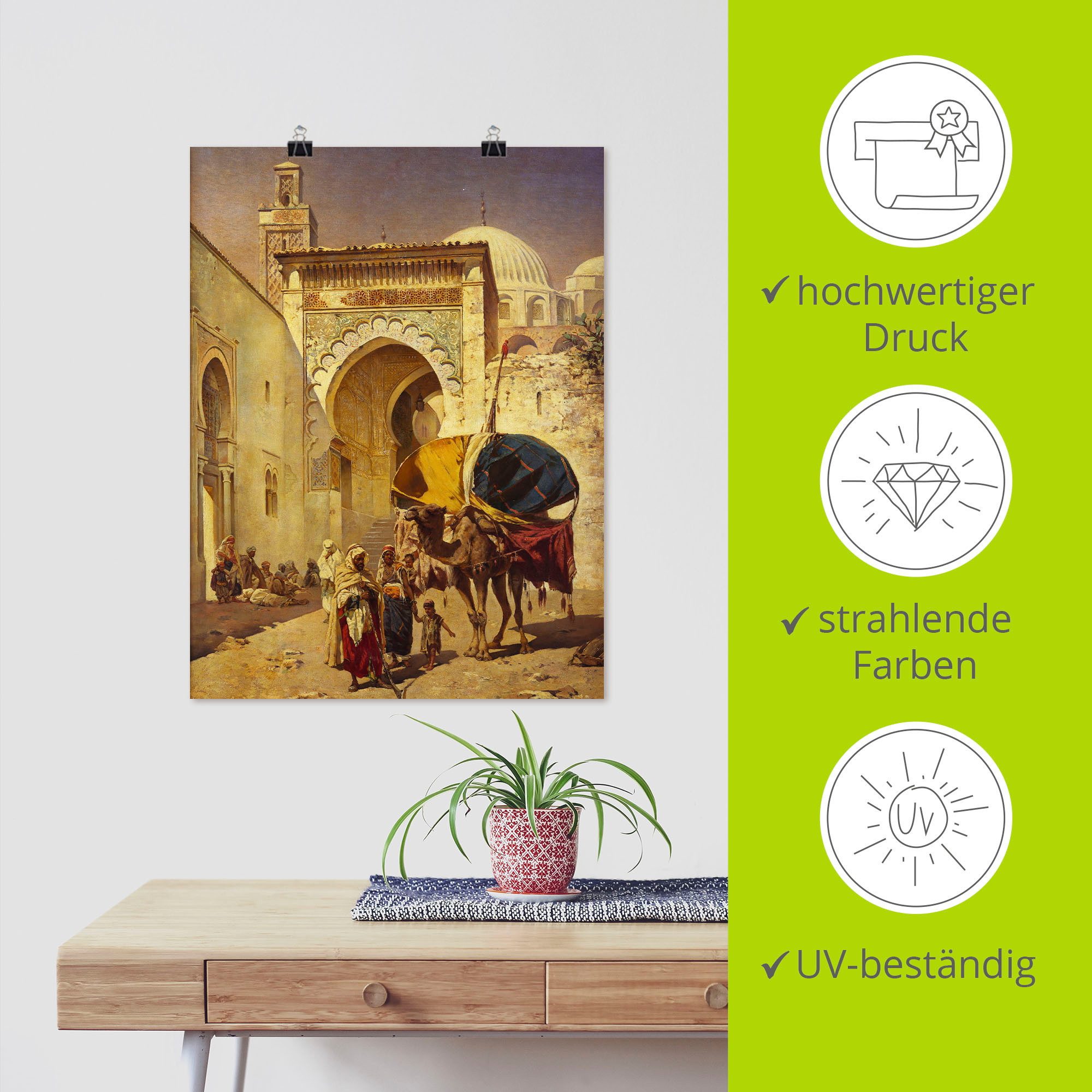 Artland Artprint Een Arabisch straattafereeltje. als artprint op linnen, poster, muursticker in verschillende maten