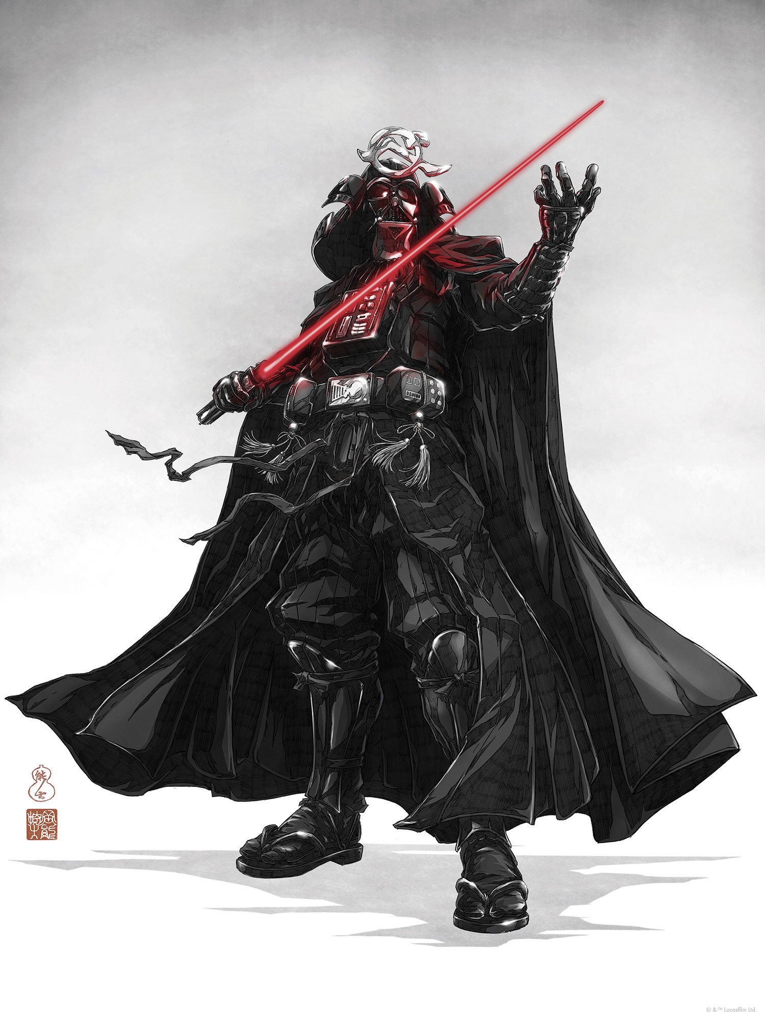 Komar Artprint Star Wars Vision Samurai Dark Lord 300 x 280 cm (breedte x hoogte) - behang, vlies, woonkamer, slaapkamer (1 stuk)