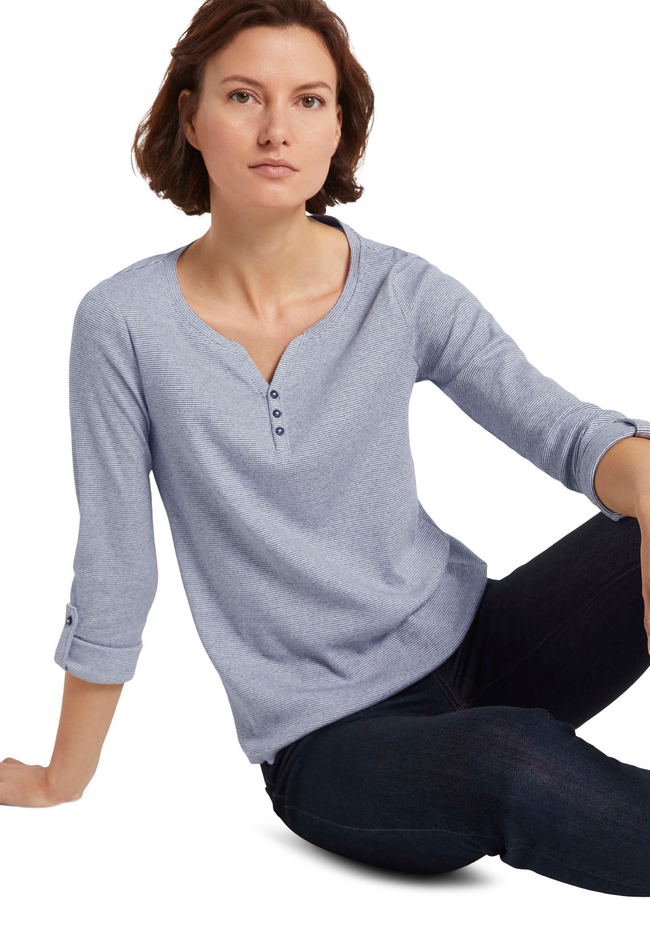 Tom Tailor Shirt met lange mouwen Tom Tailor Dames Henleyshirt
