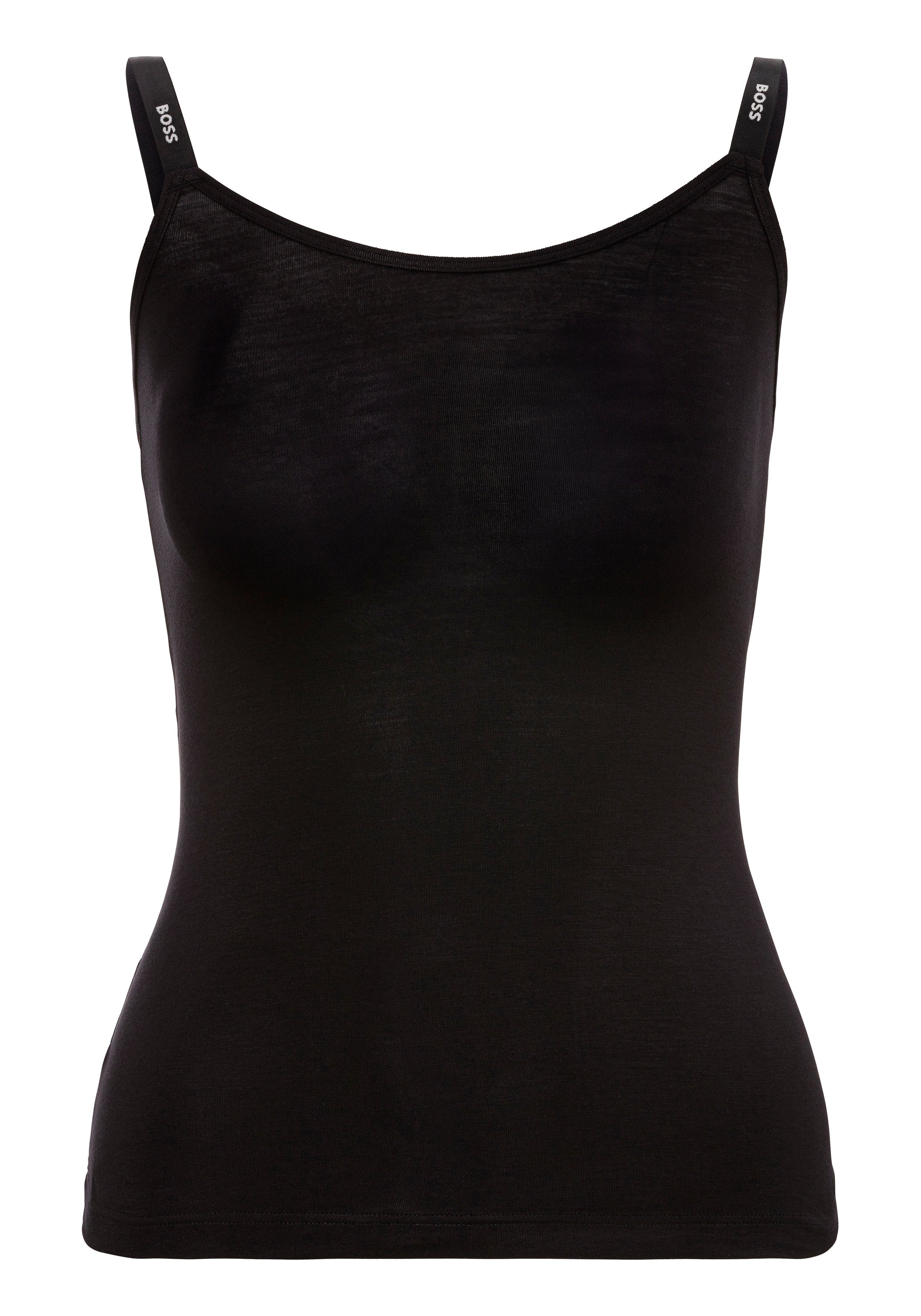 BOSS Tanktop VEST CI 1 met een ronde hals dames onderhemden maat XL (42) zwart
