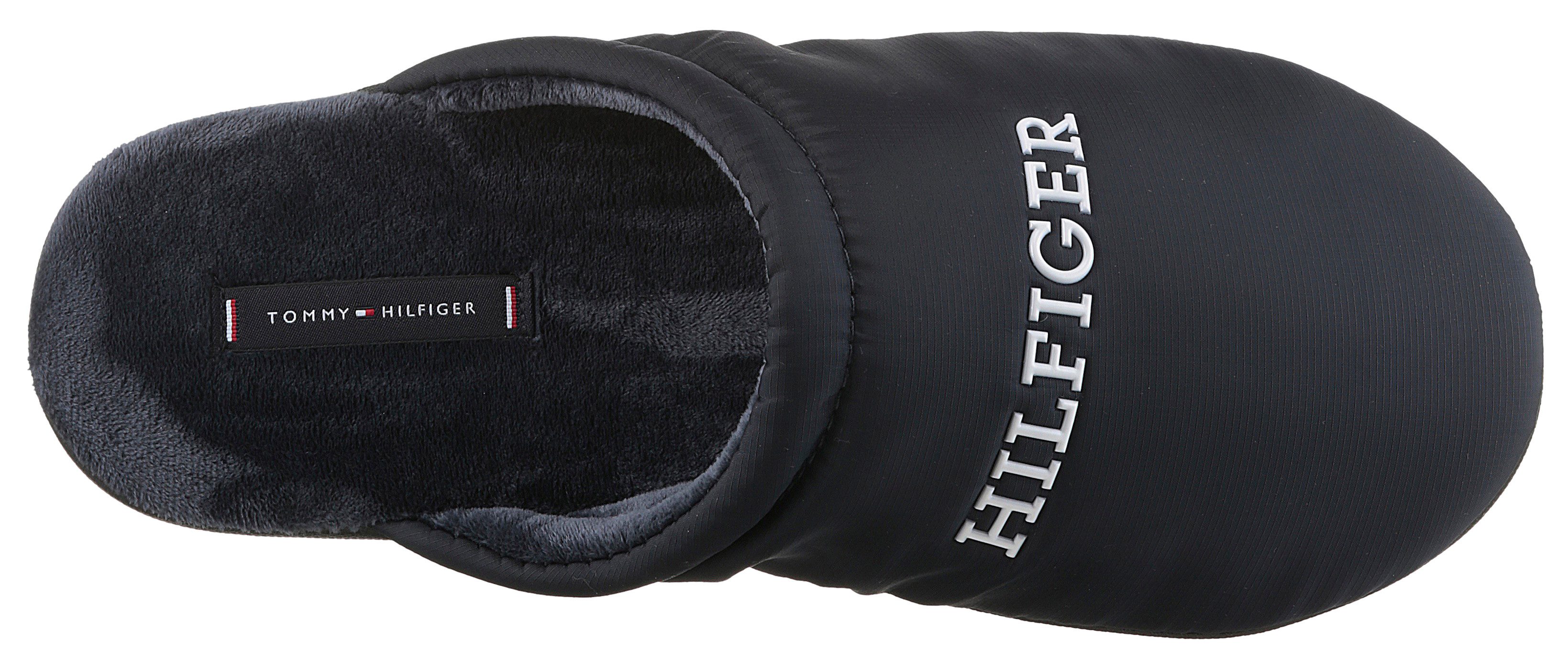 Tommy Hilfiger Pantoffels NYLON HILFIGER HOUSE SHOE casual mode, pantoffel, slippers, instapschoen met logo-opschrift