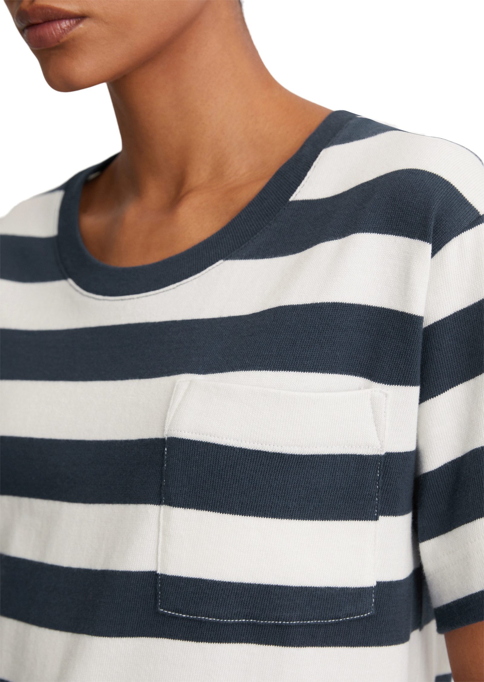 Marc O'Polo T-shirt zijdelingse splitten, gestreept