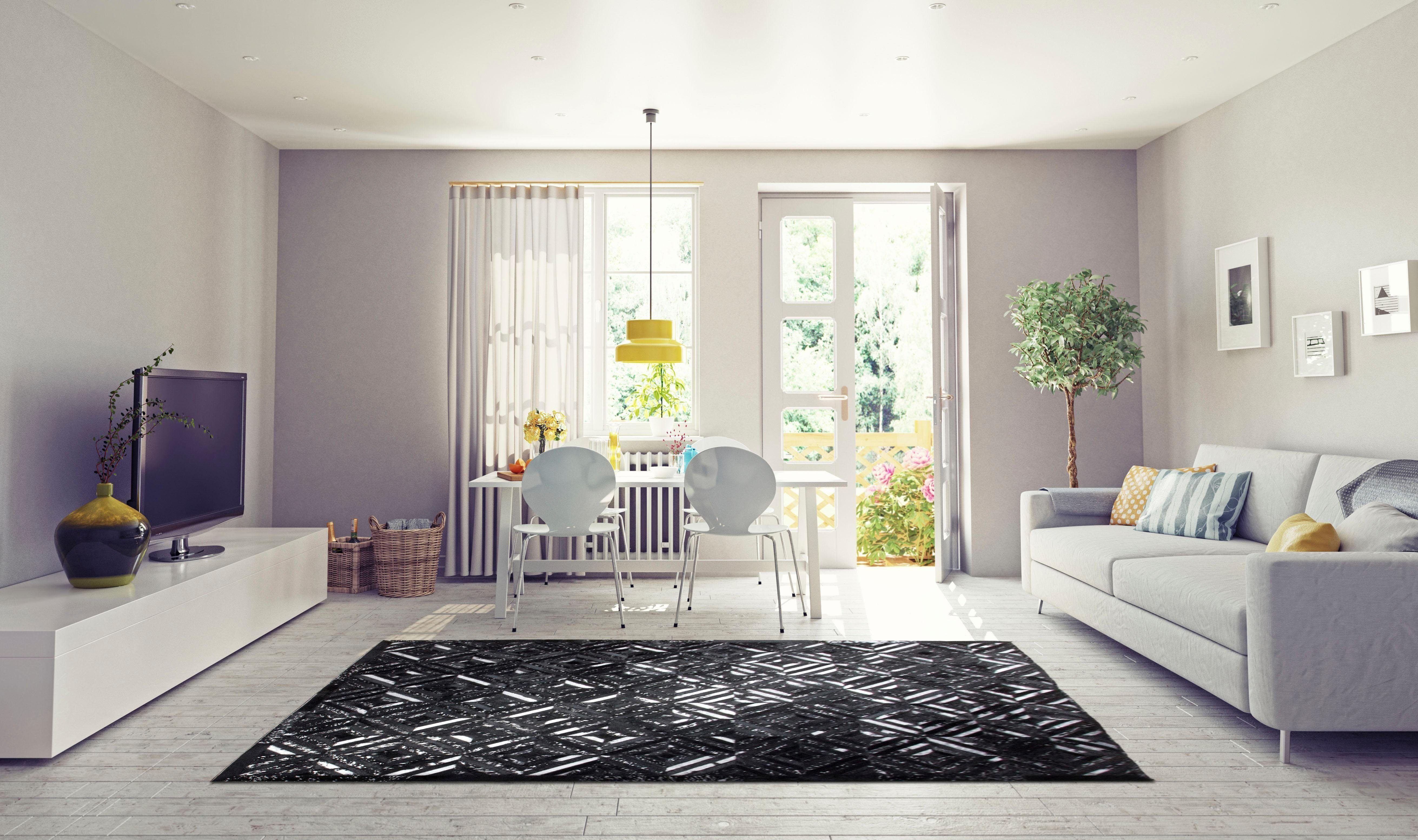 my home Leren vloerkleed Faris echt leer, robuust vloerkleed