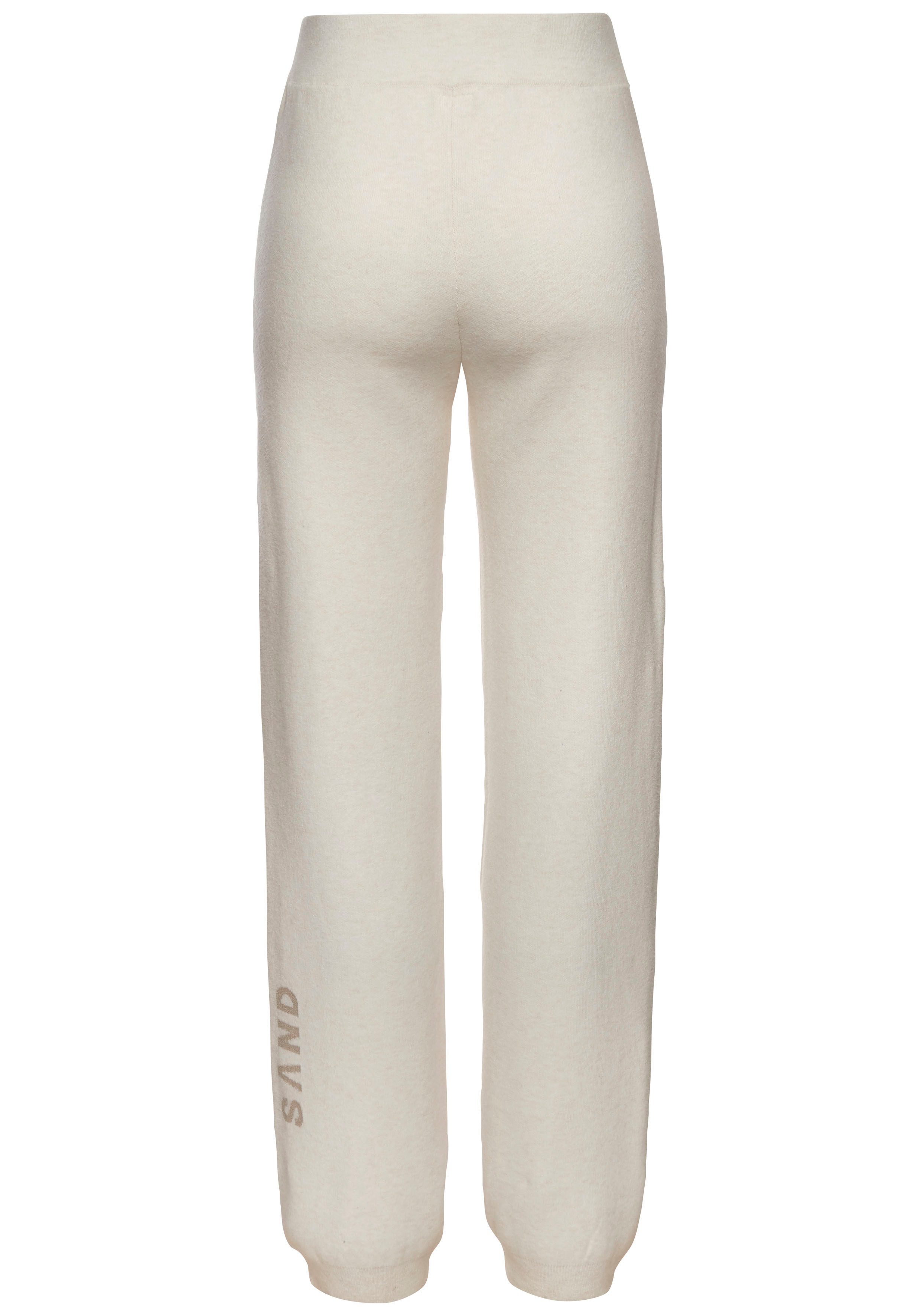 Elbsand Tricotbroek met gebreid logo van hoogwaardige fijnbrei loungewear