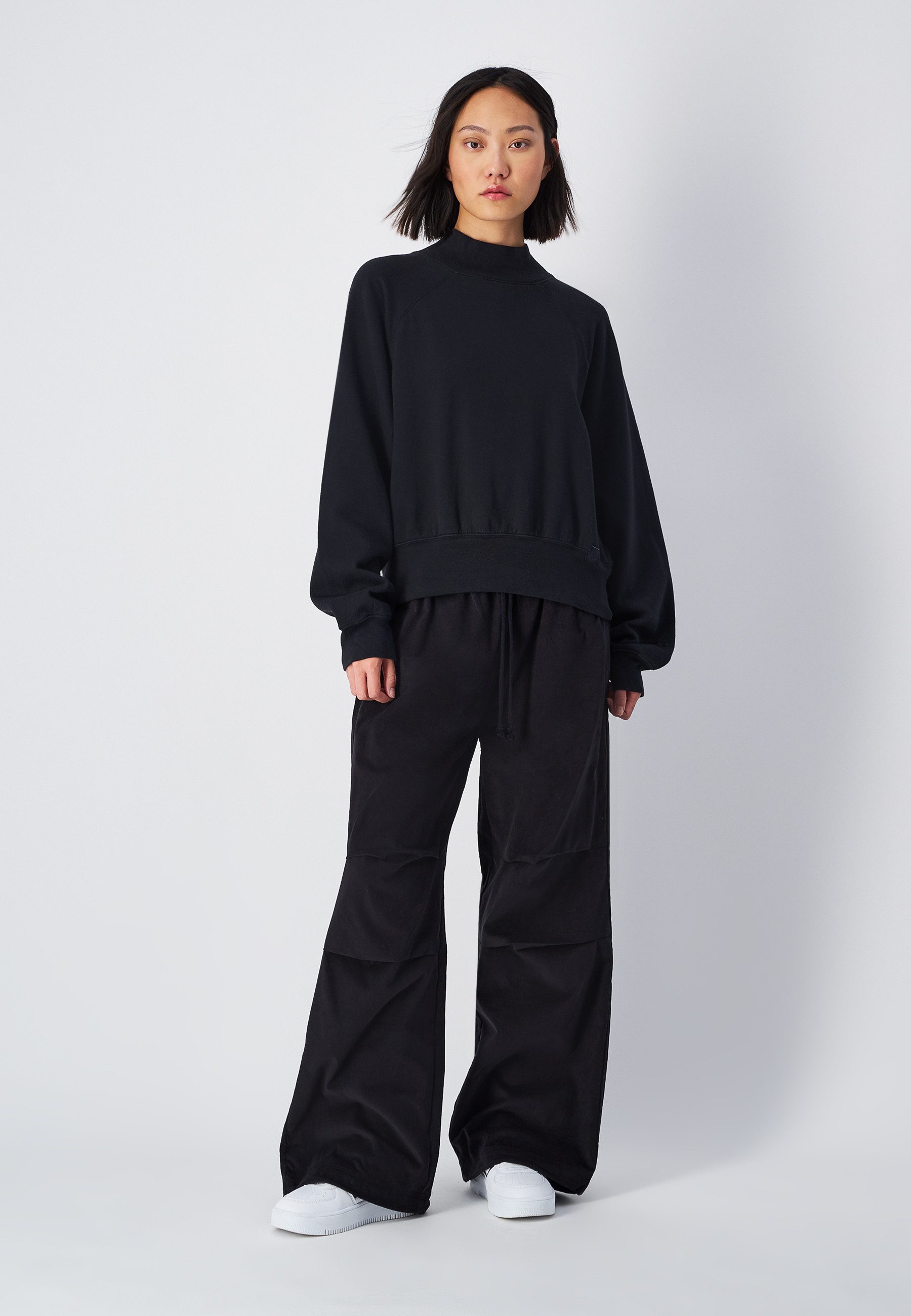 Champion Sweatshirt Mock Turtle Neck Long Sleeves Sweatshirt