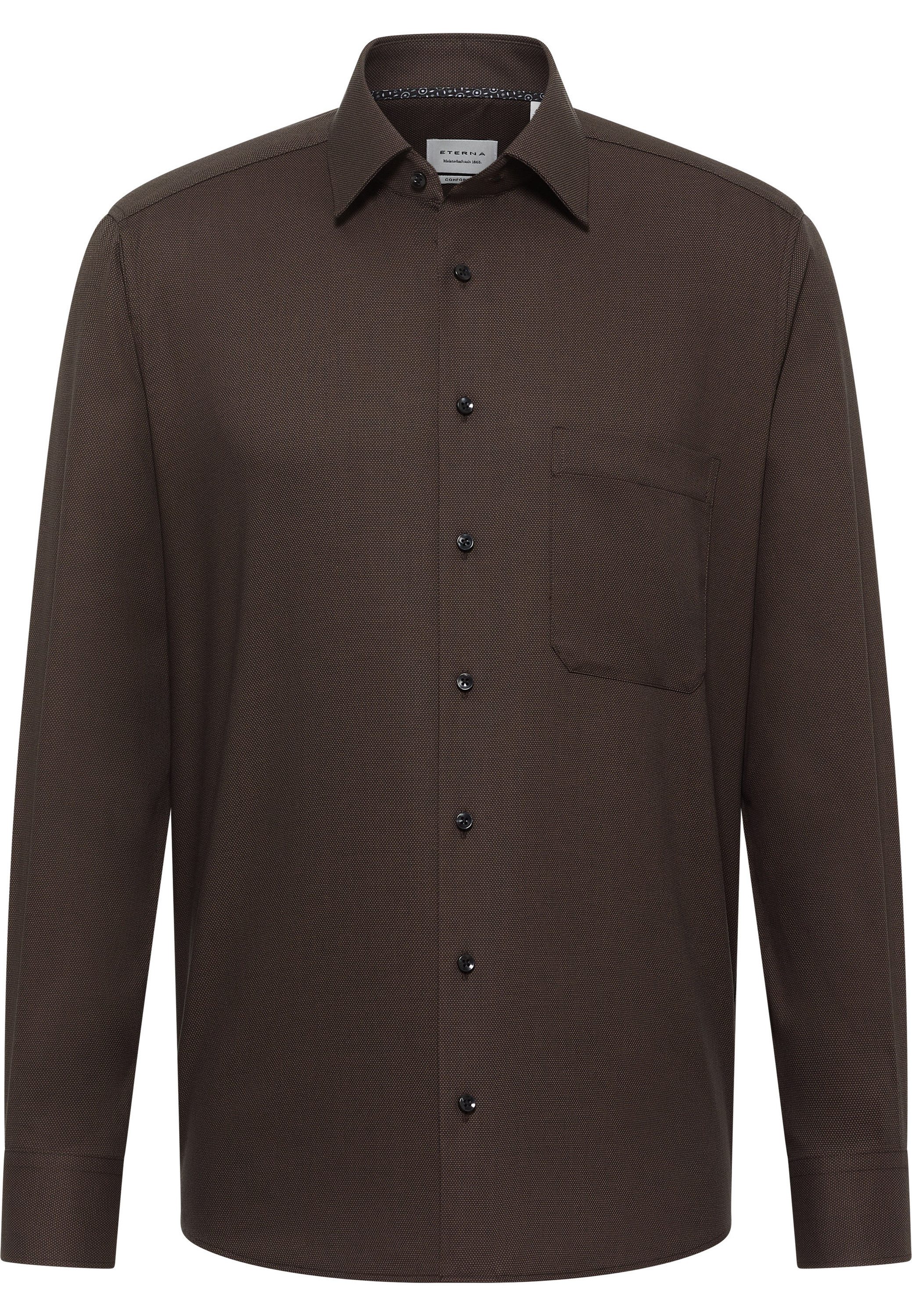 Eterna Overhemd met lange mouwen Comfort fit NON IRON (strijkvrij)