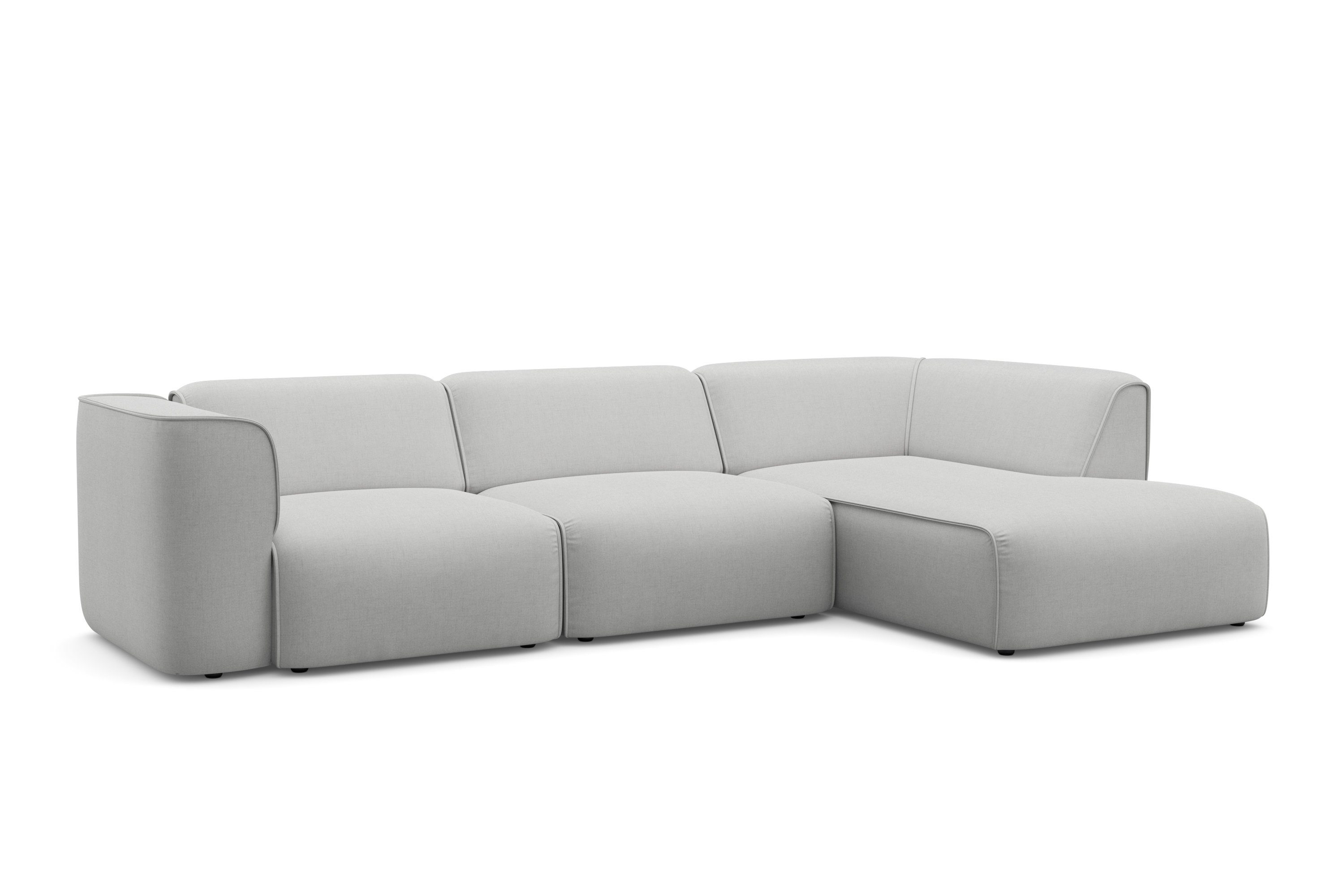 RAUM.ID Hoekbank Merid L-vorm, altijd uitbreidbaar met modules, B/D/H: 295/162/70 cm