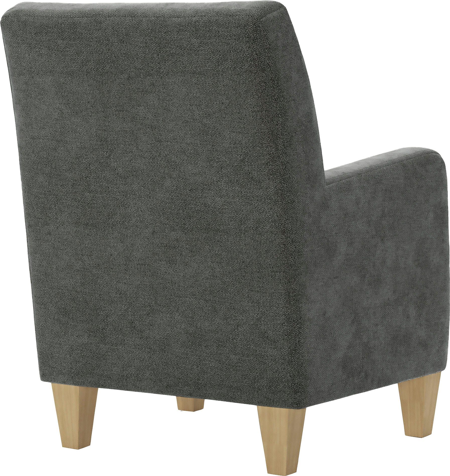 Home affaire Fauteuil Viva met binnenvering, met beukenhouten poten