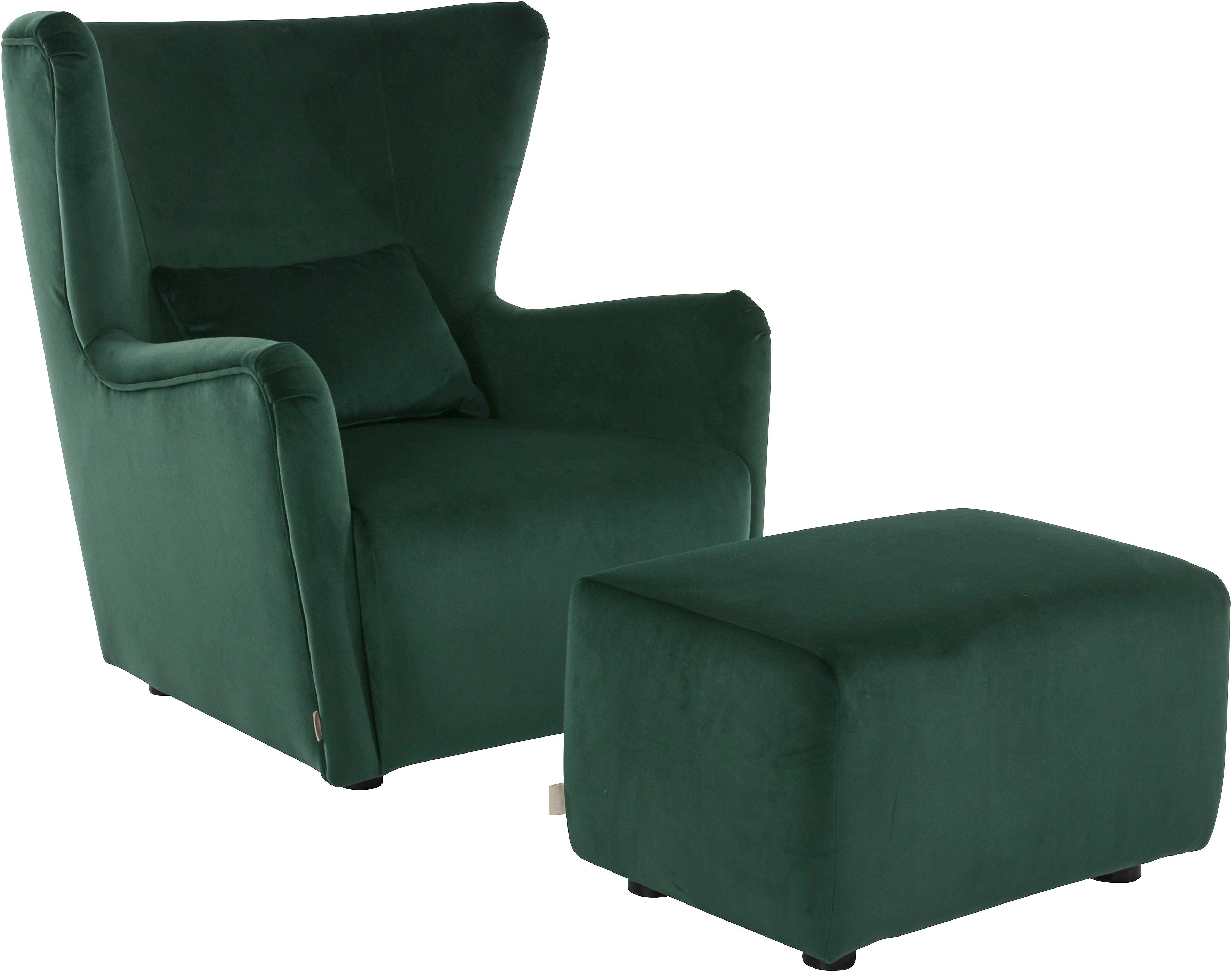 LeGer Home by Lena Gercke Oorfauteuil Levke Stoel naar keuze met of zonder hocker