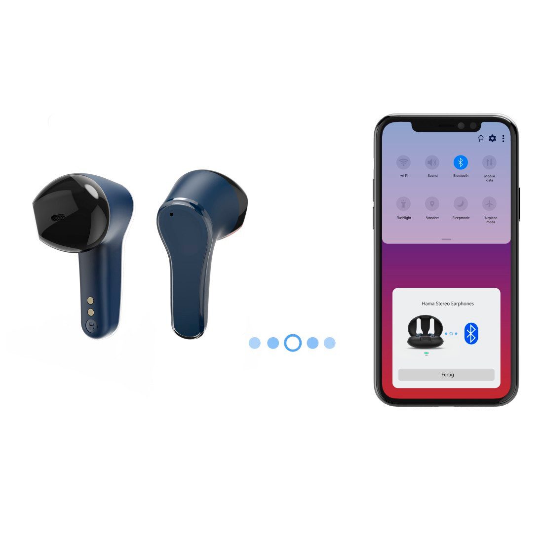 Hama Draadloze in-ear hoofdtelefoon Bluetooth-koptelefoon in-ear (draadloos opladen, 16u accu, ENC)