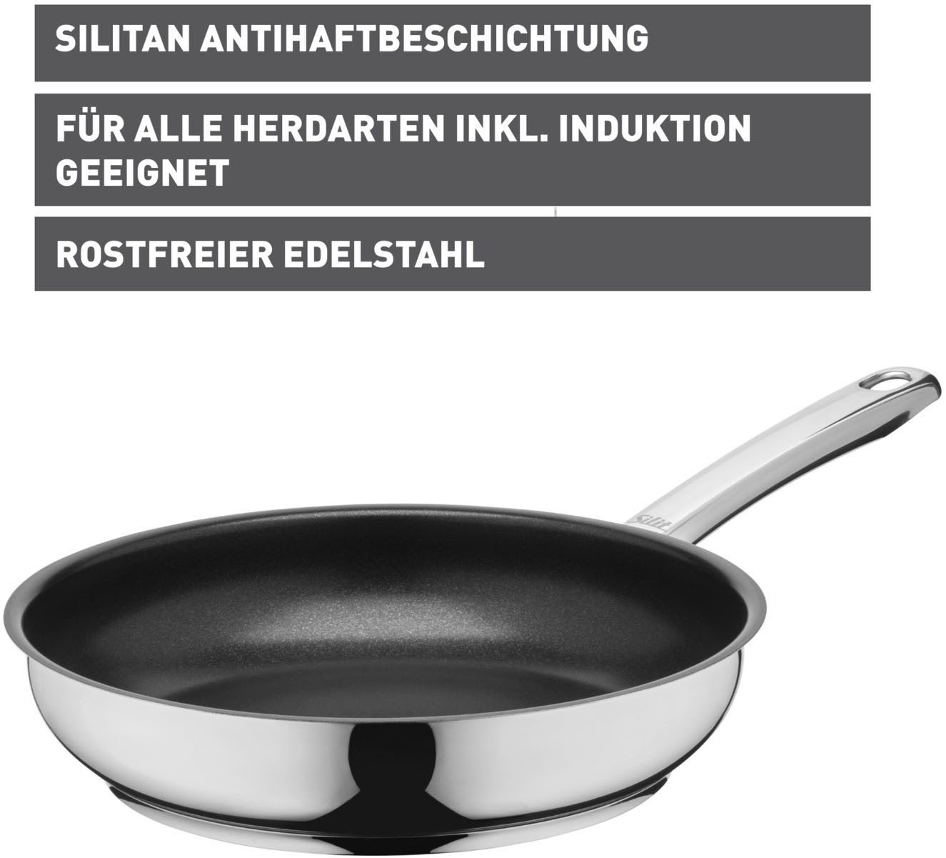 Silit Koekenpan Calabria inductie met anti-aanbaklaag, geschikt voor alle kookplaten (1-delig)