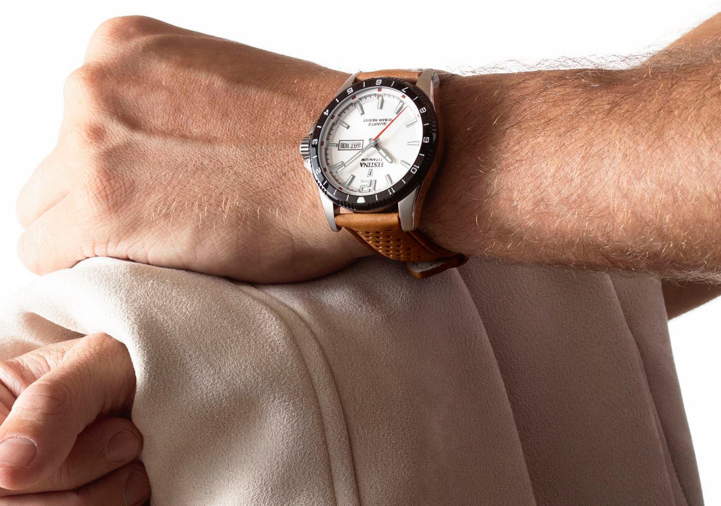 Festina Kwartshorloge Calendario Titanium Horloge, herenhorloge, analoog, dag, weekdag