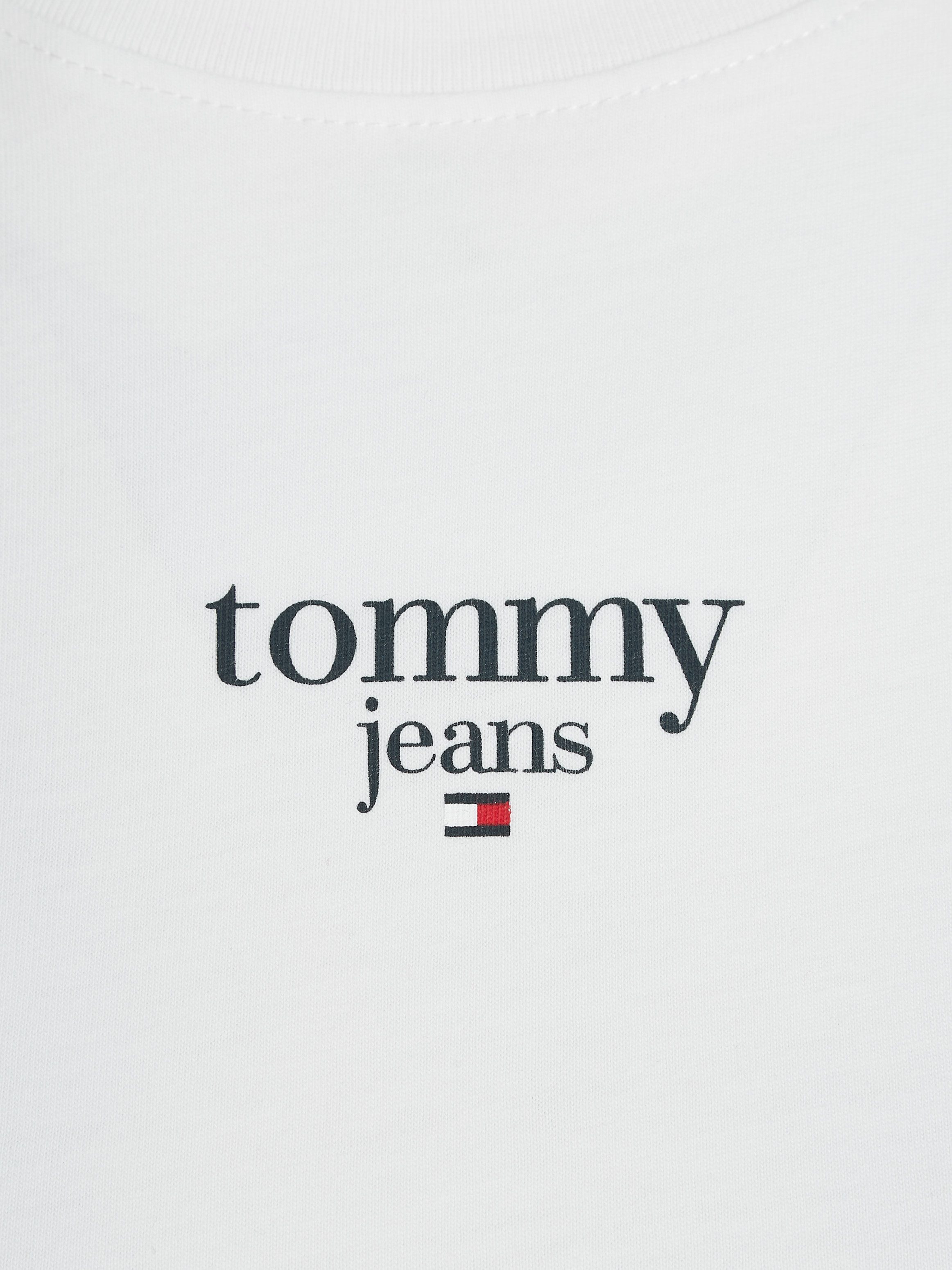 TOMMY JEANS Shirt met ronde hals TJW SLIM ESSENTIAL LOGO 1 SS EXT met logo-opdruk ronde hals
