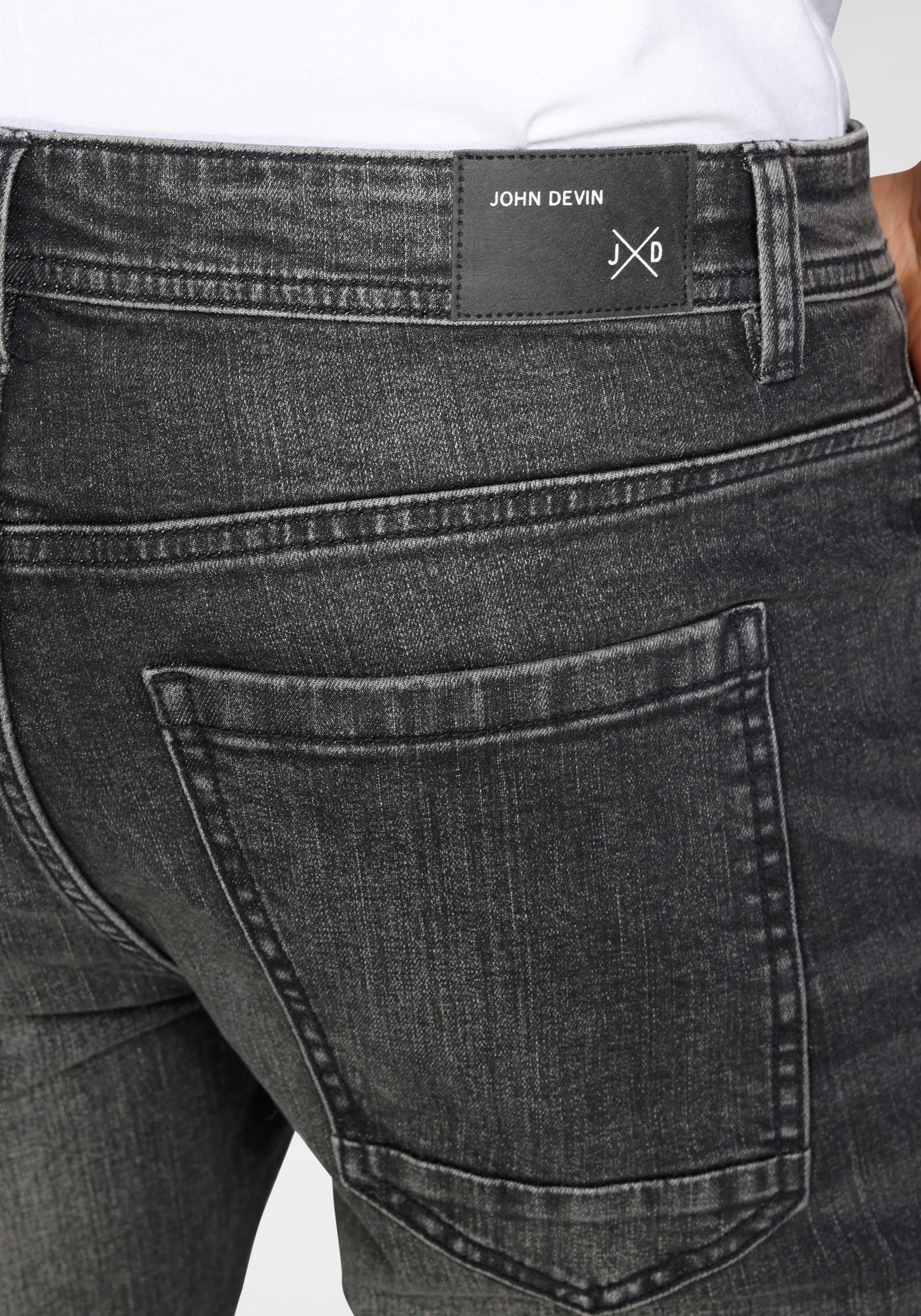 John Devin Straight jeans rechte pasvorm, rechte broek, lage taille
