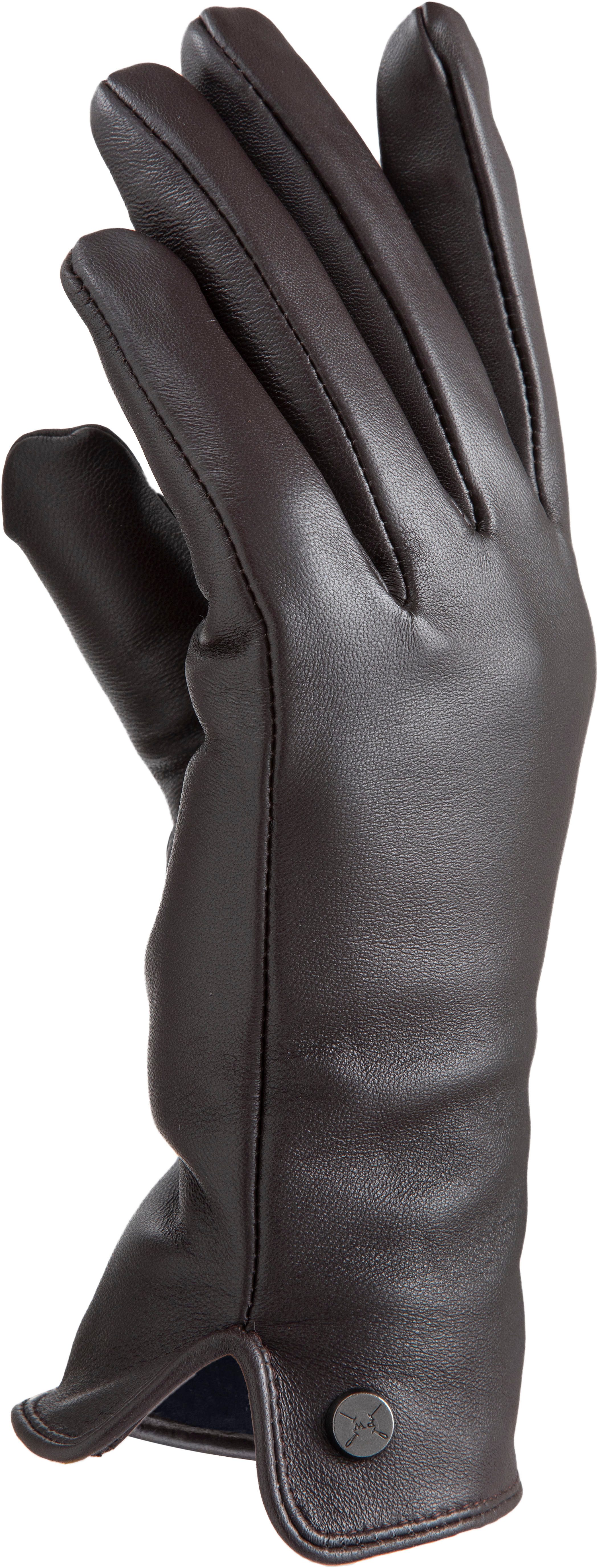 PEARLWOOD Leren handschoenen Pam Glad leren handschoen, zijopening