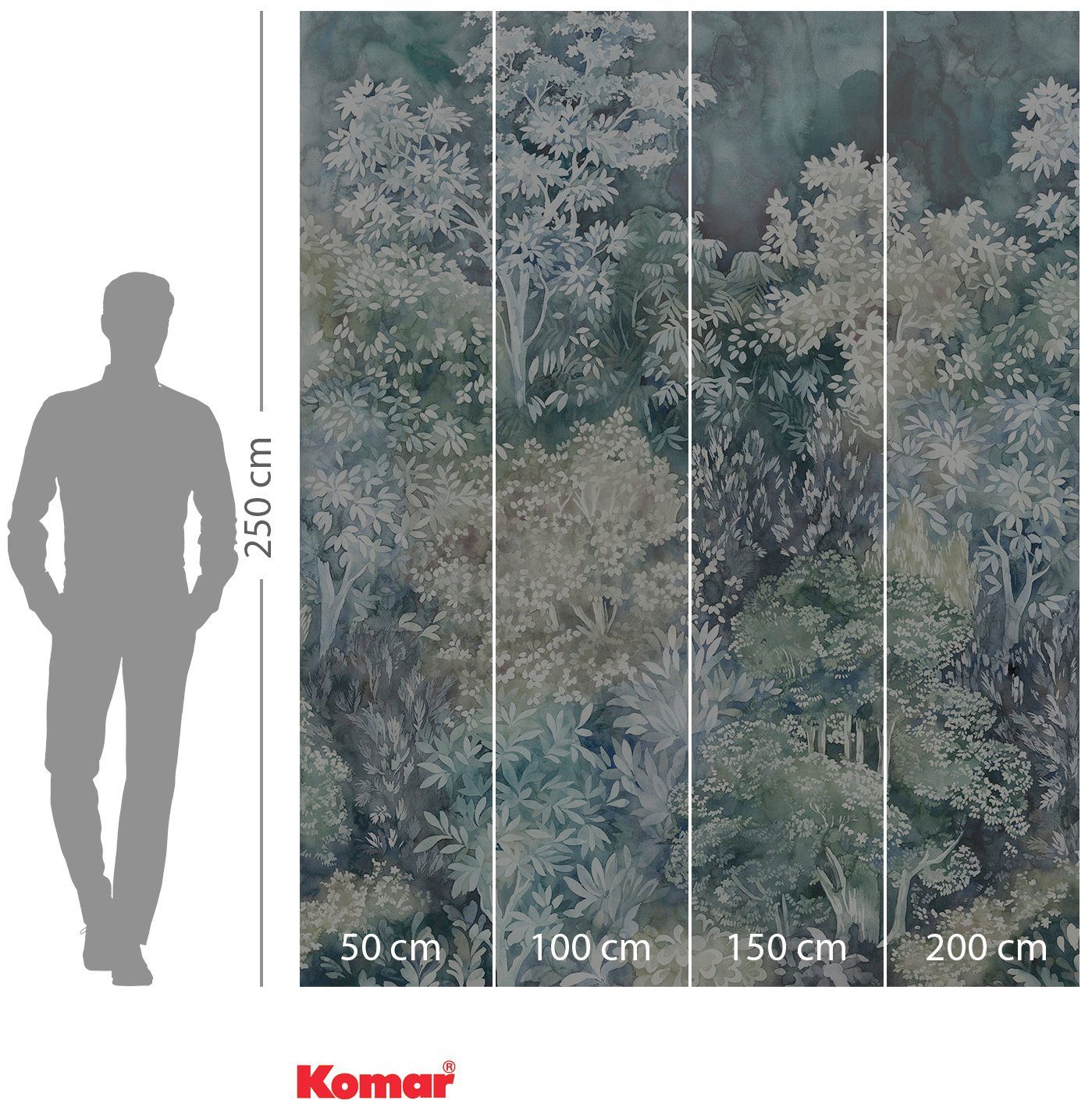 Komar Vliesbehang Digitale print vlies - Forêt Enchantée - Afmeting 200 x 250 cm (1 stuk)
