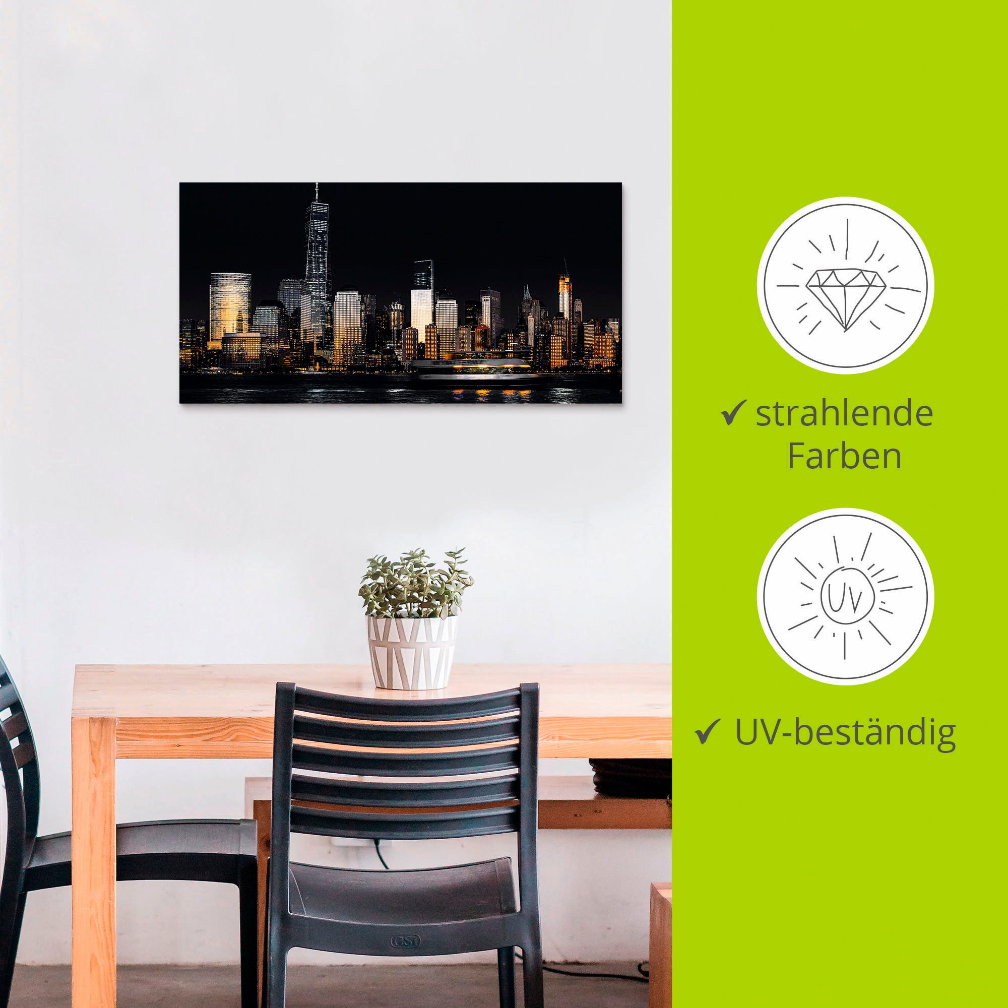 Artland Artprint New York Financial District als artprint van aluminium, artprint voor buiten, artprint op linnen in verschillende maten