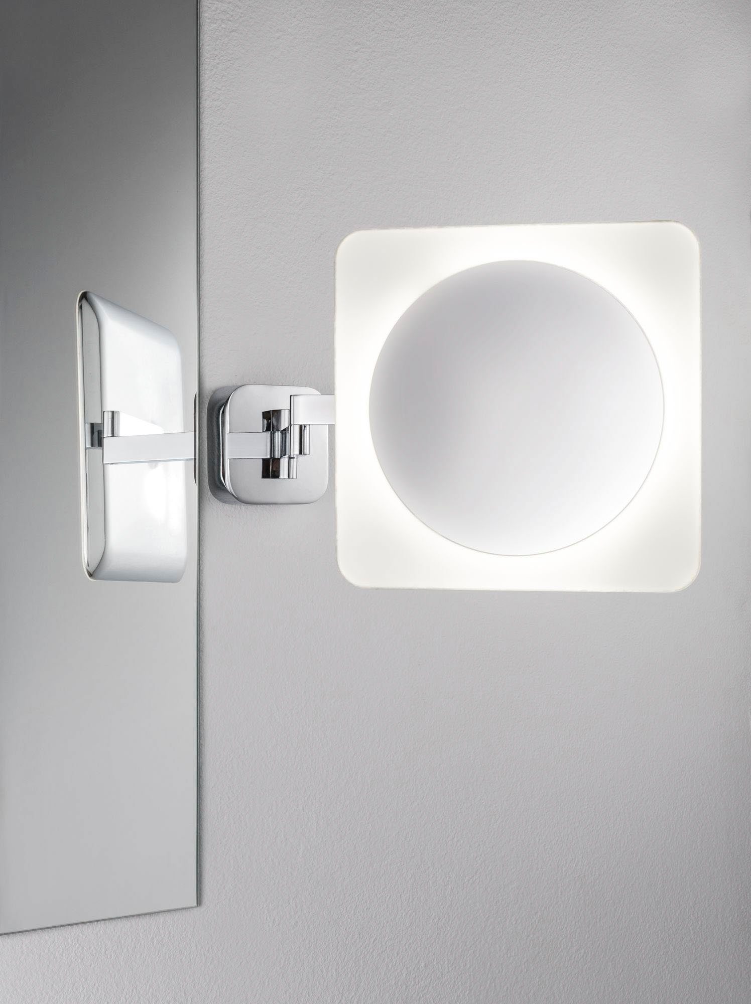 Paulmann Led-wandlamp Cosmetica spiegel Bela LED IP44 5,7W Chroom, Wit, Spiegel, Metaal (1 stuk)