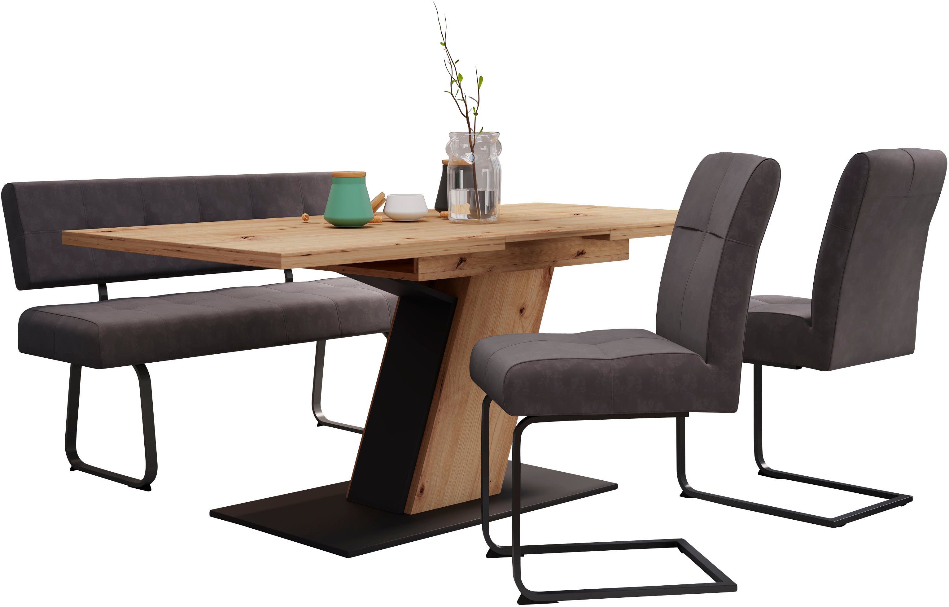 HELA Eethoek Luise I G Uittrekbare tafel 140 - 180 cm eetkamer bestseller (set, 4-delig)